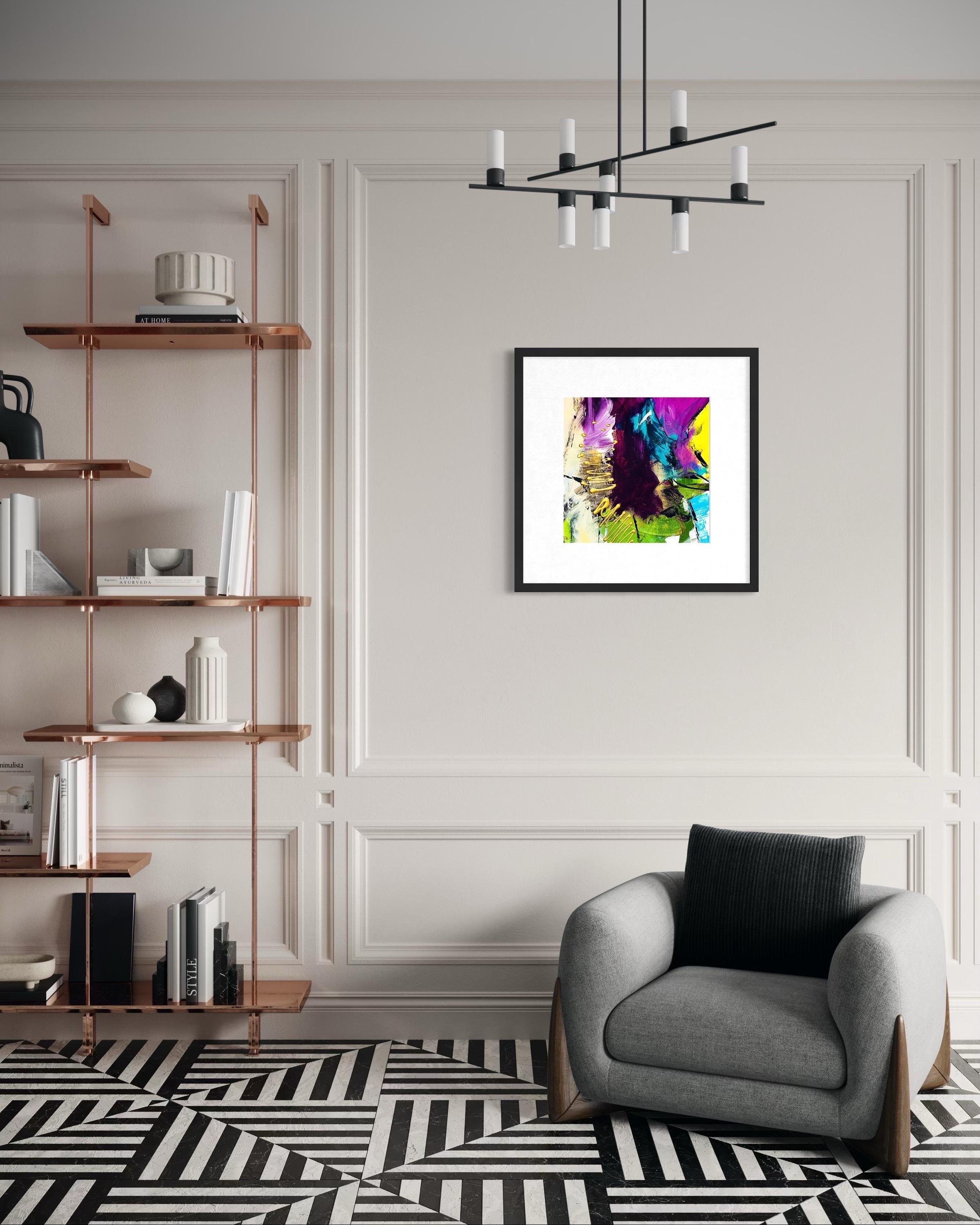 Frutto della passione - Giclée su straccio, firmato, viola, verde, moderno, contemporaneo in vendita 2