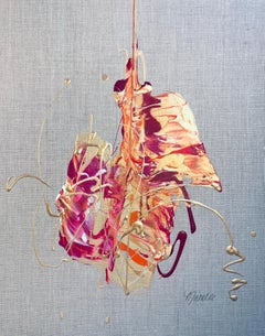 "Guapa de rojo y oro",  2025, Arte Original, Rítmico, Texturas Acento Dorado