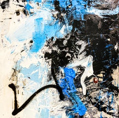 „ Realisierung“, Graffiti-Stil / Abstrakter Expressionismus Modern, Blau, Schwarz