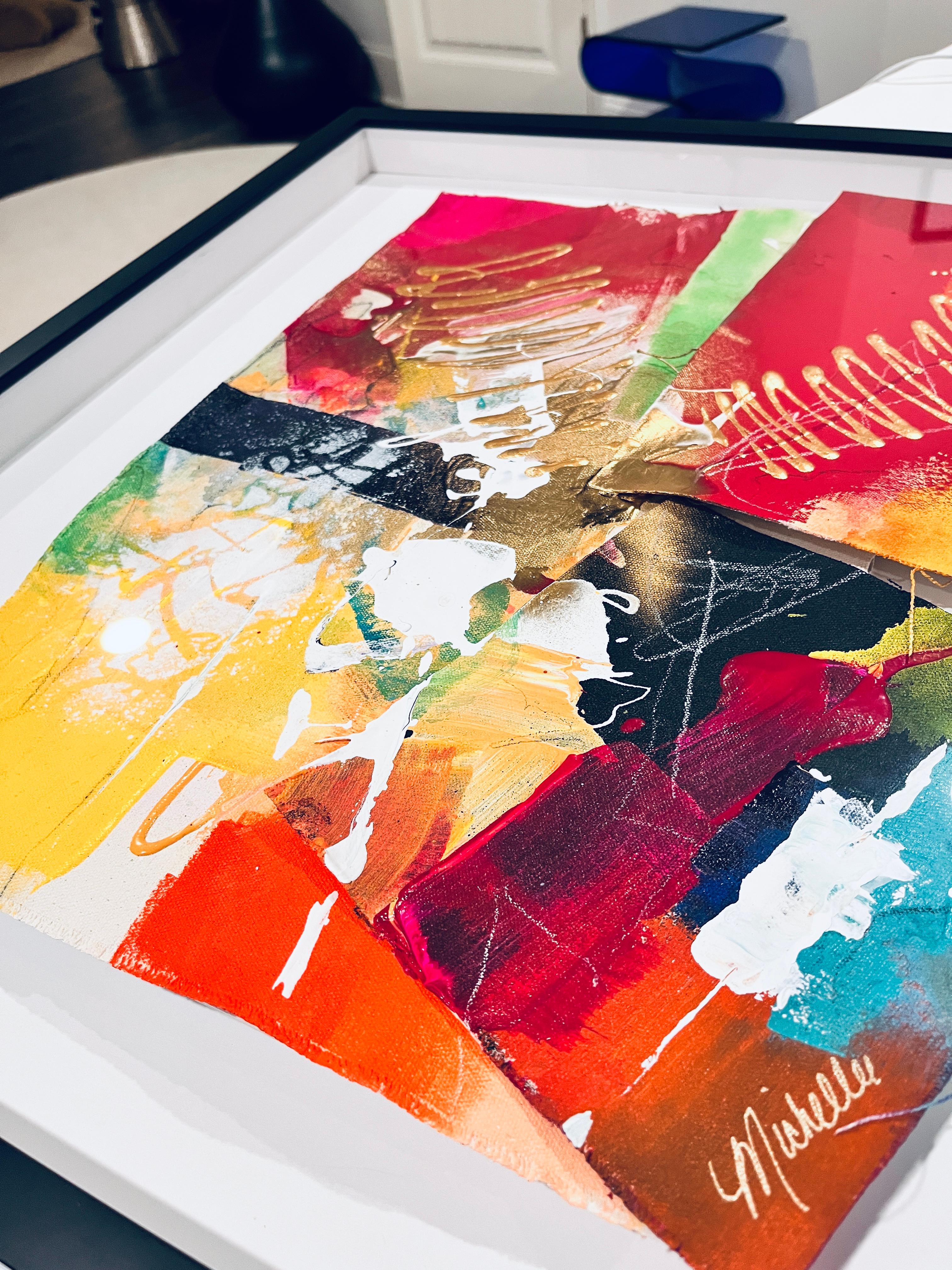 Rhythmic Chaos - Ausgefallen, Modern, Stilvoll, Roh, Rot, Lebendig, Aufstrebend, Straße im Angebot 5