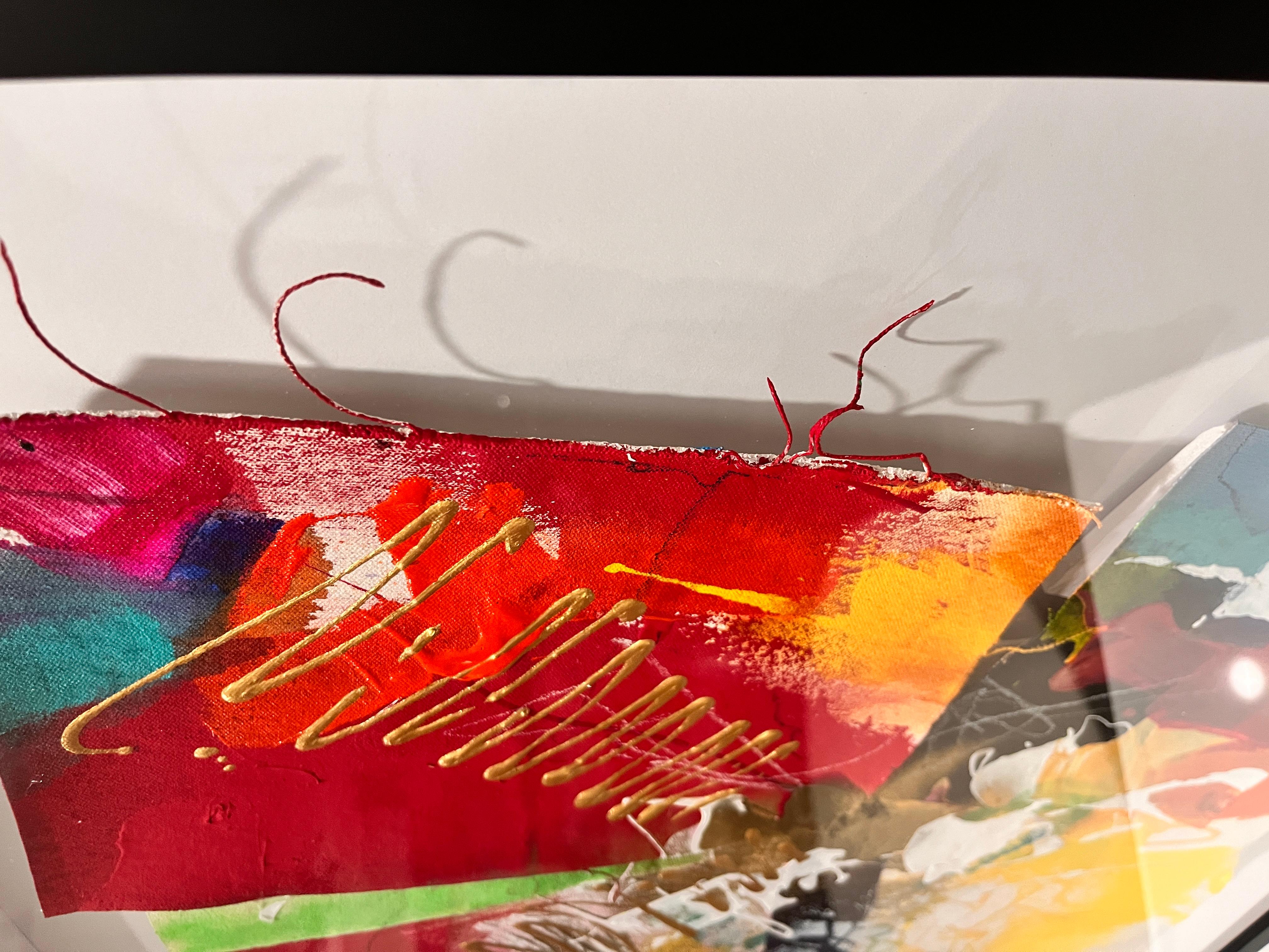 Rhythmic Chaos - Ausgefallen, Modern, Stilvoll, Roh, Rot, Lebendig, Aufstrebend, Straße im Angebot 11