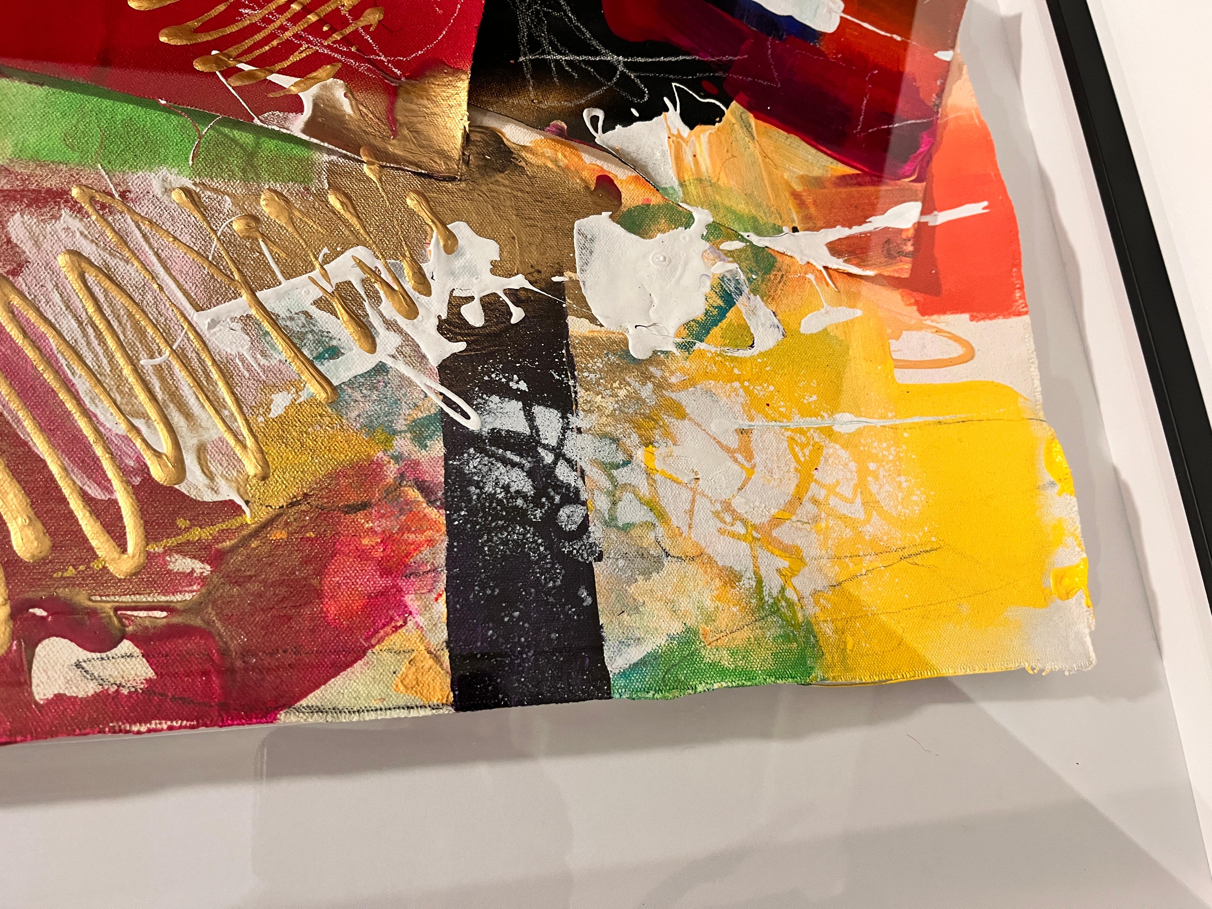 Rhythmic Chaos - Ausgefallen, Modern, Stilvoll, Roh, Rot, Lebendig, Aufstrebend, Straße im Angebot 13