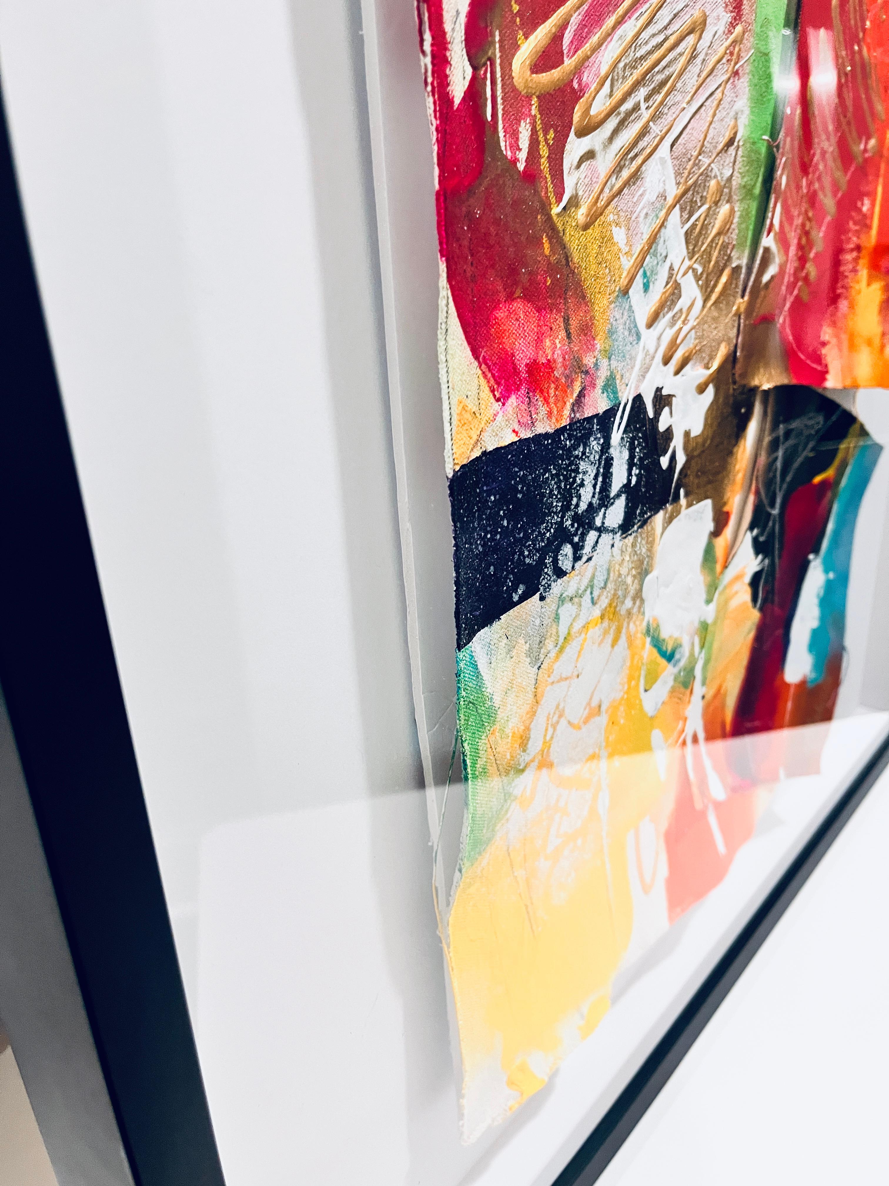 Rhythmic Chaos - Ausgefallen, Modern, Stilvoll, Roh, Rot, Lebendig, Aufstrebend, Straße im Angebot 14