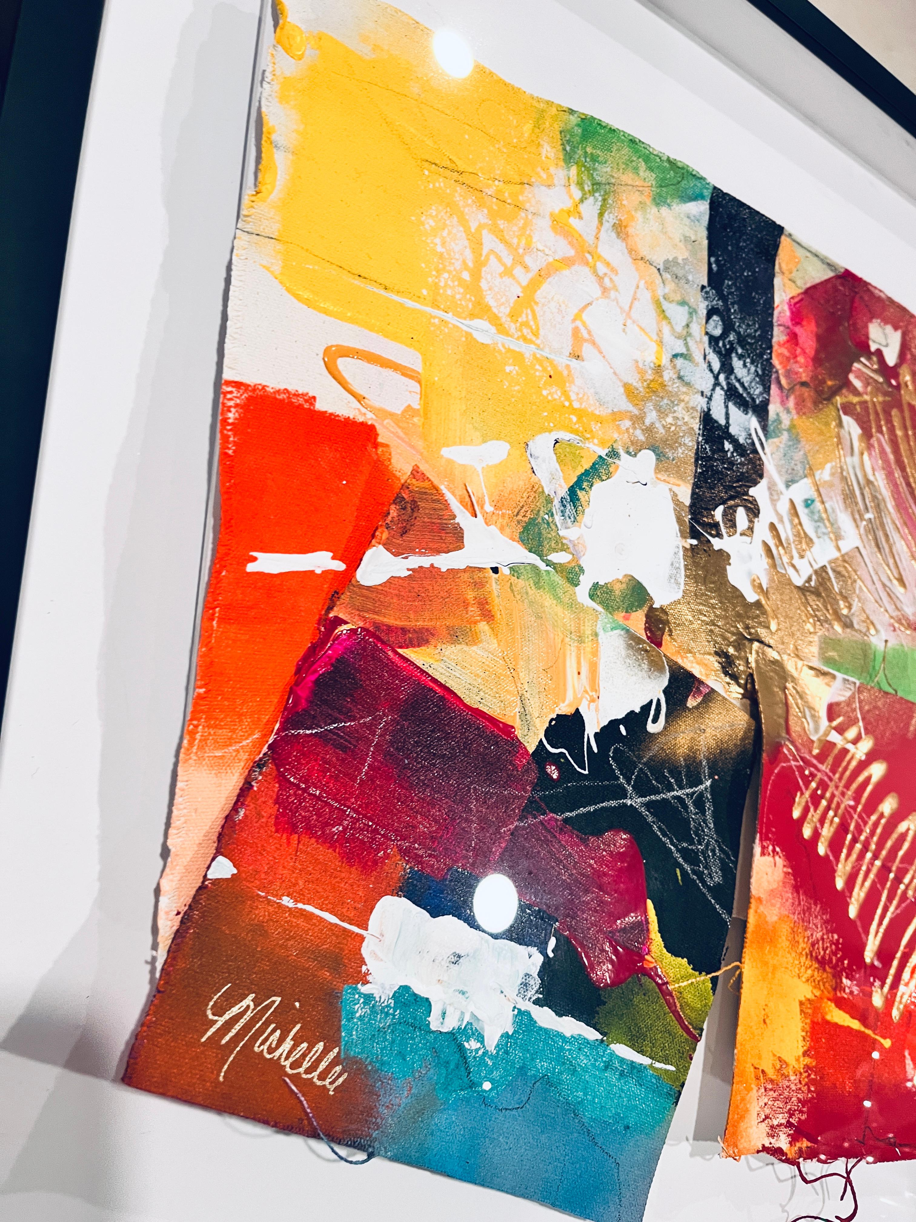 Rhythmic Chaos - Ausgefallen, Modern, Stilvoll, Roh, Rot, Lebendig, Aufstrebend, Straße im Angebot 1