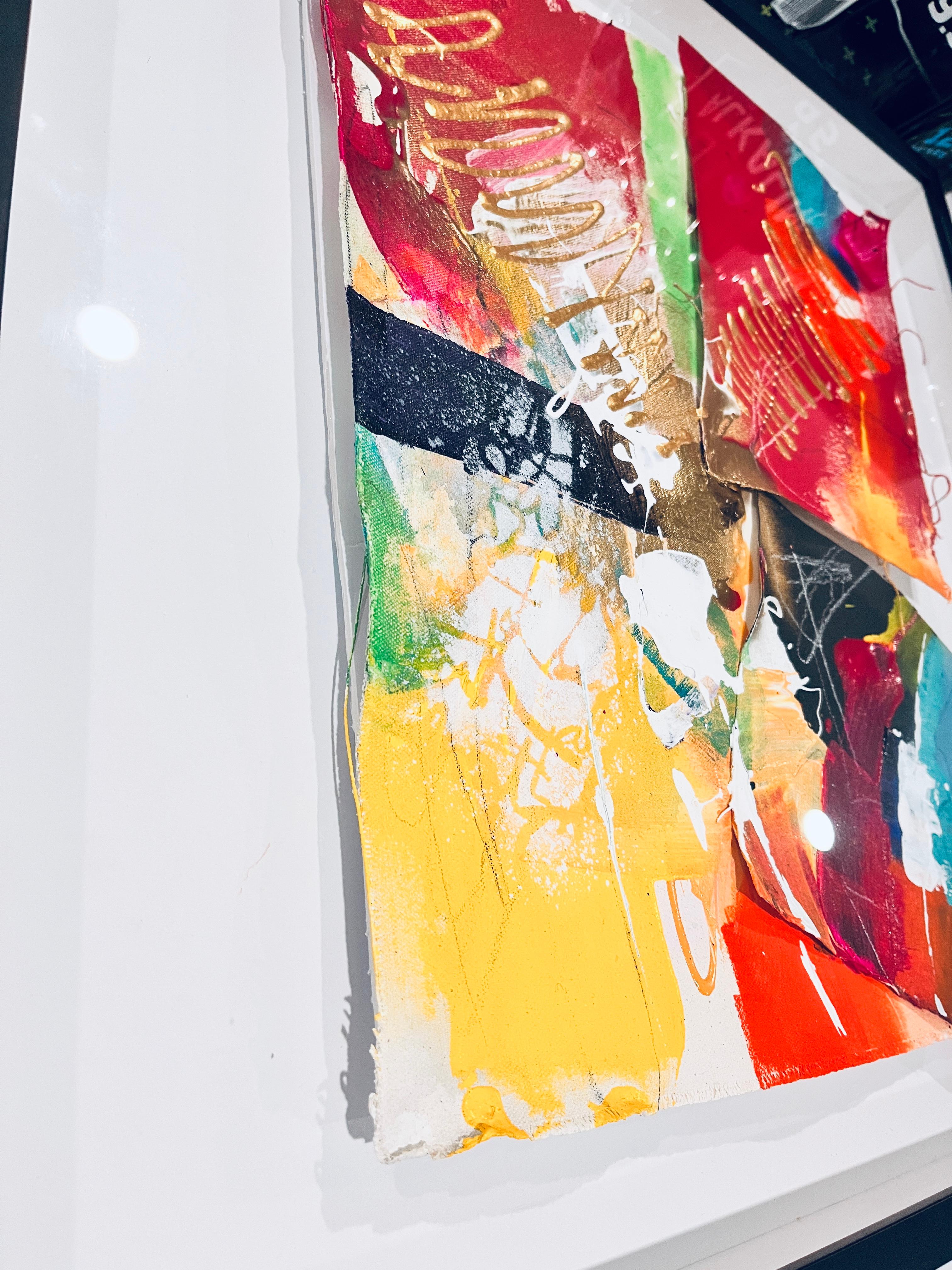 Rhythmic Chaos - Ausgefallen, Modern, Stilvoll, Roh, Rot, Lebendig, Aufstrebend, Straße im Angebot 2