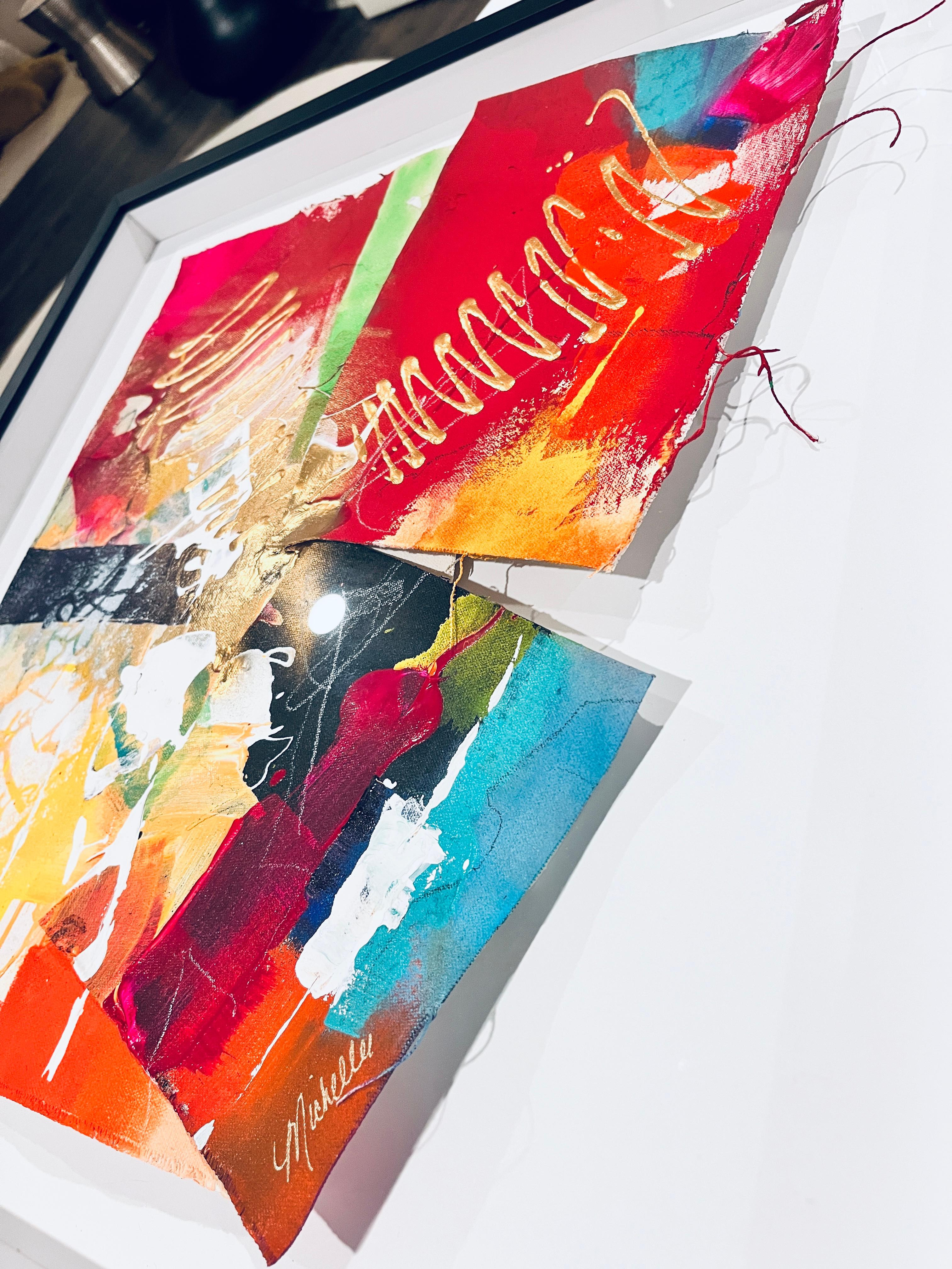 Rhythmic Chaos - Ausgefallen, Modern, Stilvoll, Roh, Rot, Lebendig, Aufstrebend, Straße im Angebot 3