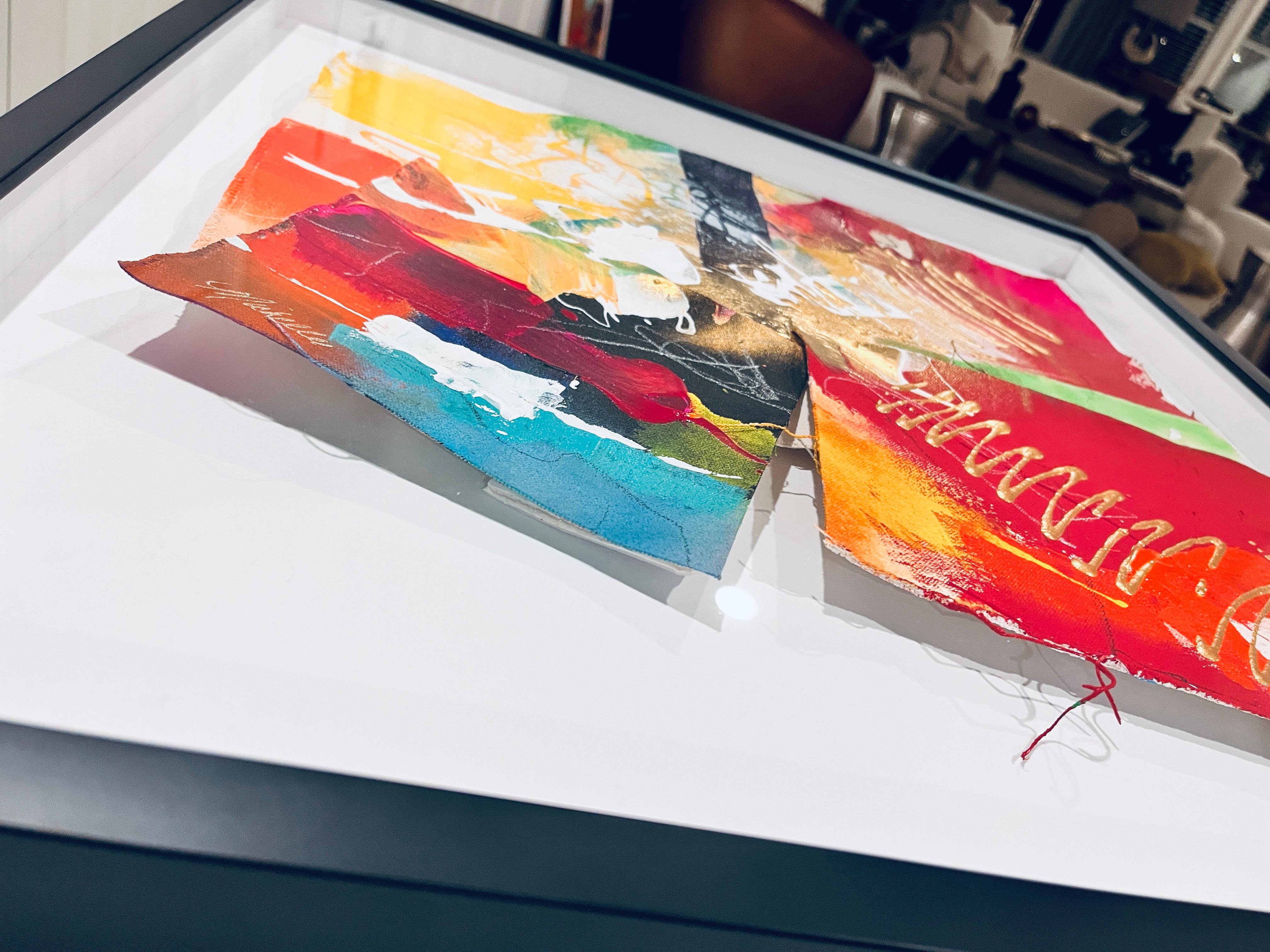 Rhythmic Chaos - Ausgefallen, Modern, Stilvoll, Roh, Rot, Lebendig, Aufstrebend, Straße im Angebot 4