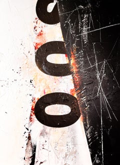 Derecho de paso - Pintura abstracta, Técnica mixta acrílico y collage, Lienzo, 36x48