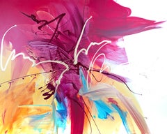 "¡Todavía me levanto!", Arte original, Pintura, Textura, Capas, Colores brillantes y atrevidos