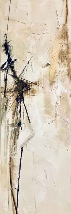 "Storm IV", tavolozza neutra e ricca di texture, Whiting, Buff, Beige, minimalista