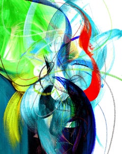 Summer Rain I - IV , Quadriptych, Abstract Paintings, Signed, Acrylic