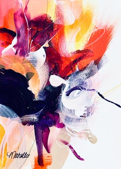 "Amor inquebrantable" -  Abstracto, Atrevido, Rosa cálido, Rojo, Amarillo, Fucsia, Verde