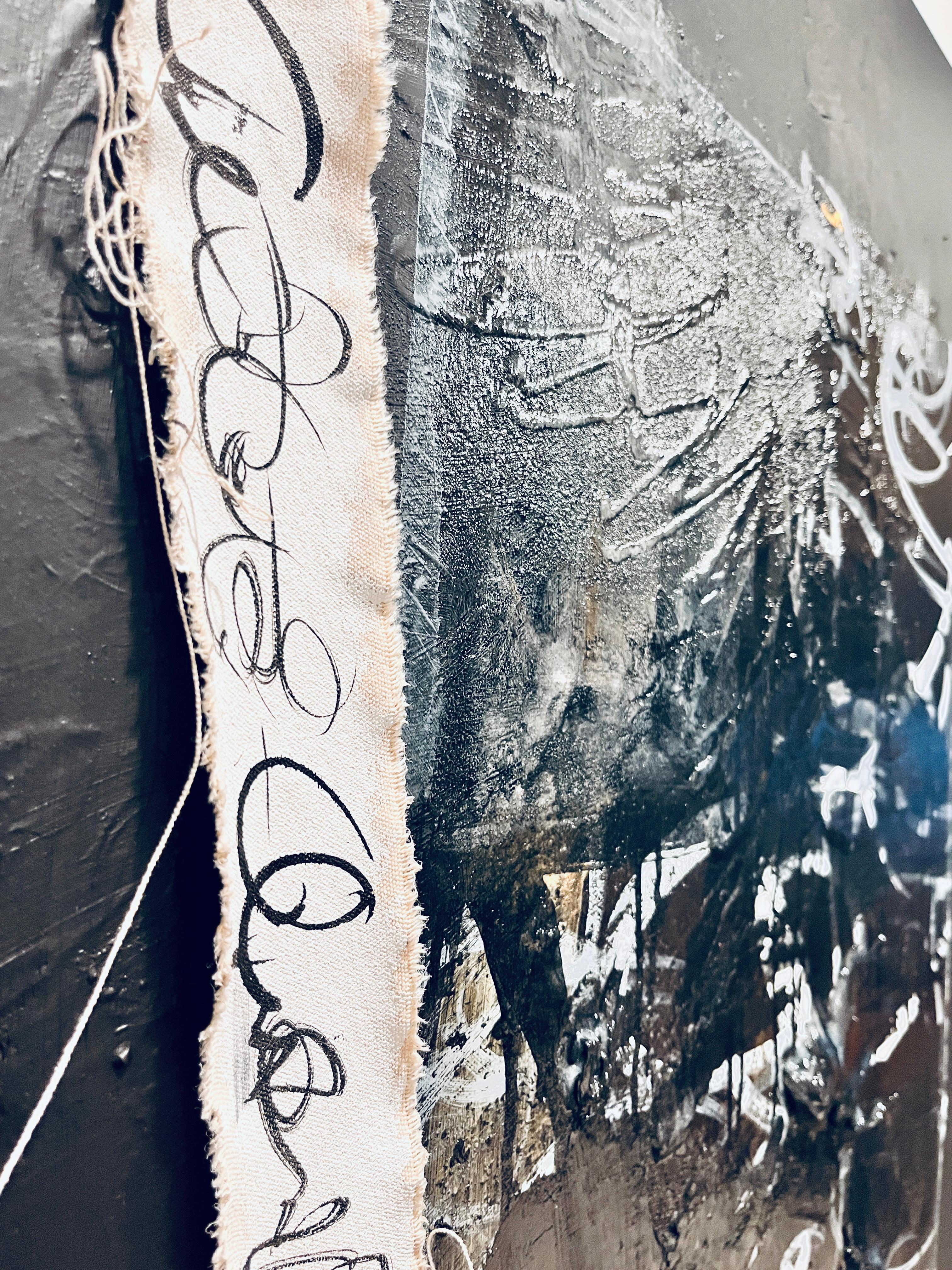 Unvollendete Gedanken - Schwarz, Strukturiert, Journal, Graffiti, Straße, Weiß, Grau im Angebot 7