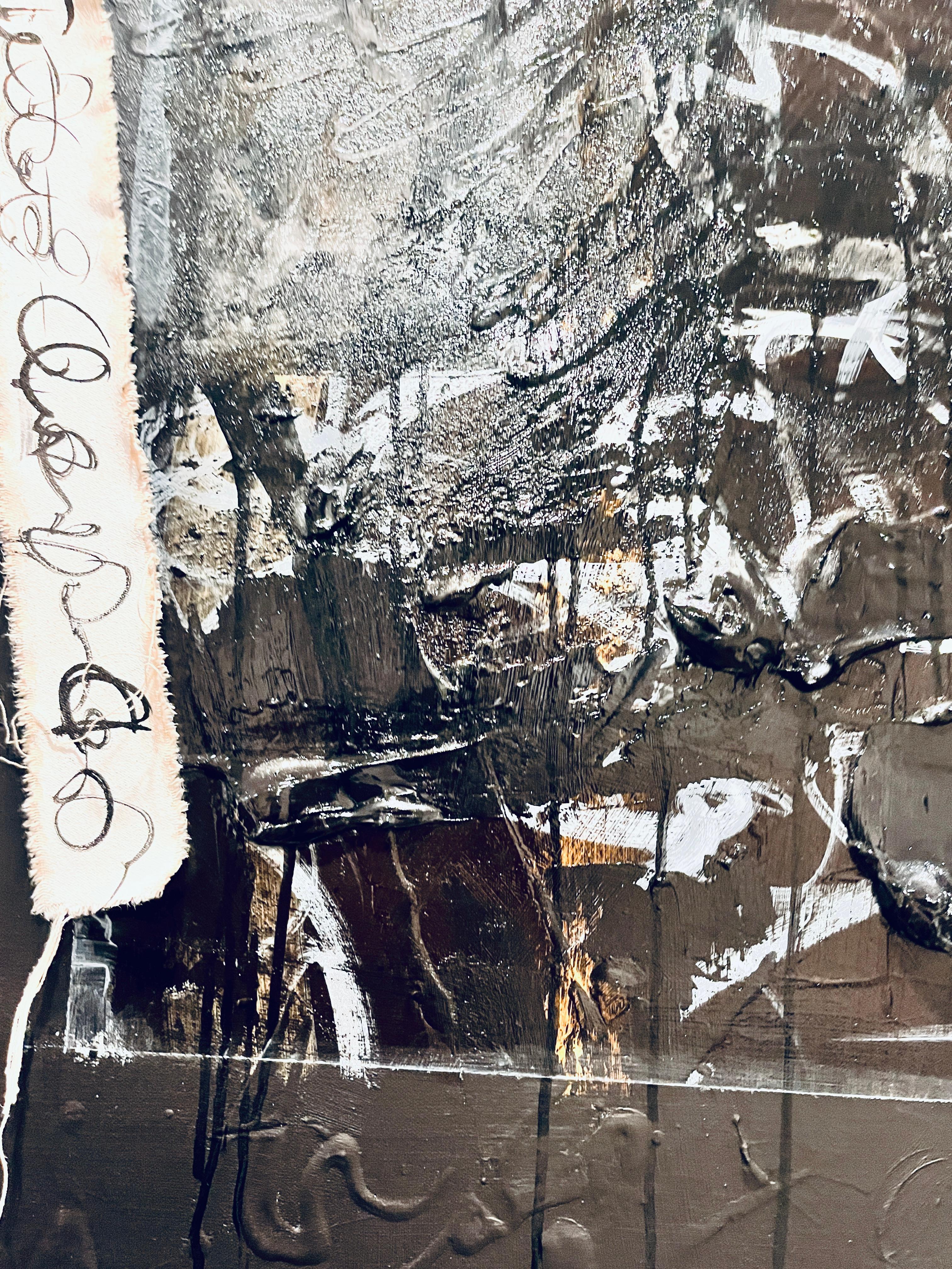 Unvollendete Gedanken - Schwarz, Strukturiert, Journal, Graffiti, Straße, Weiß, Grau im Angebot 9