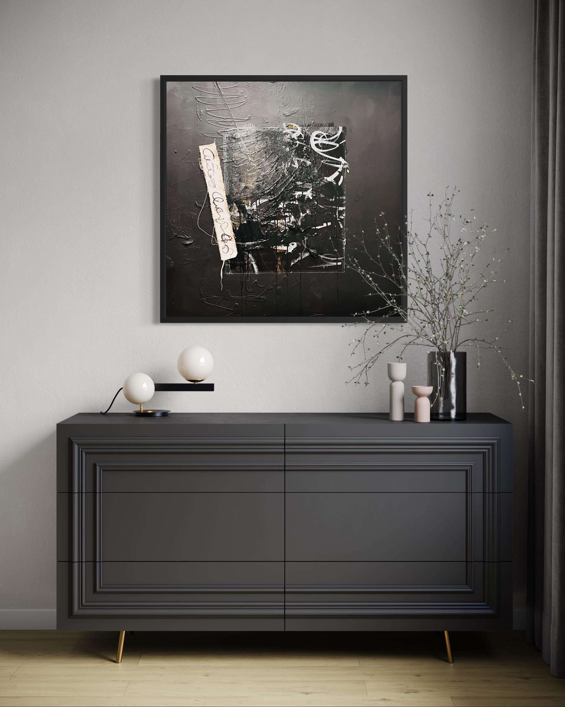 Unvollendete Gedanken - Schwarz, Strukturiert, Journal, Graffiti, Straße, Weiß, Grau im Angebot 10