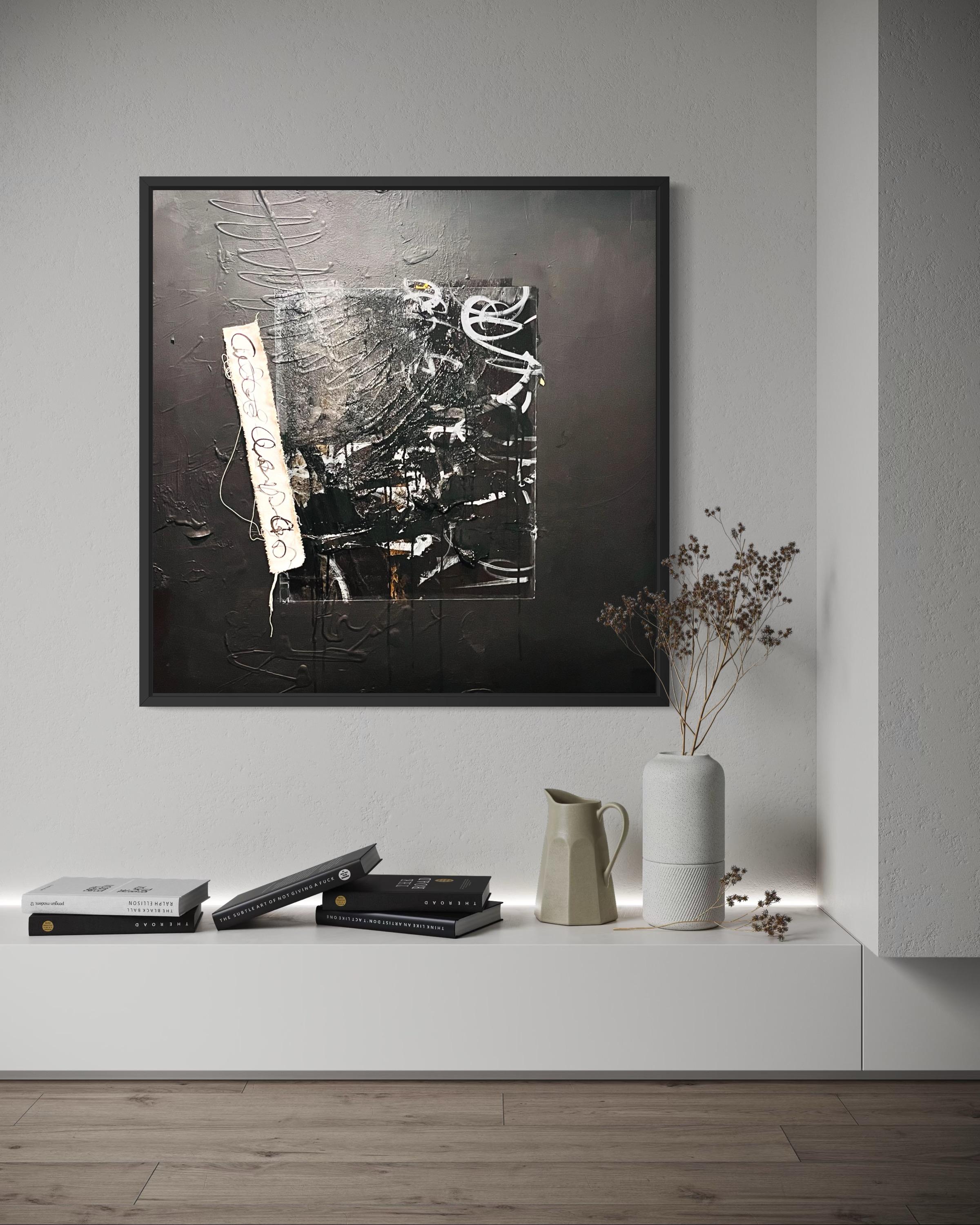 Unvollendete Gedanken - Schwarz, Strukturiert, Journal, Graffiti, Straße, Weiß, Grau im Angebot 11