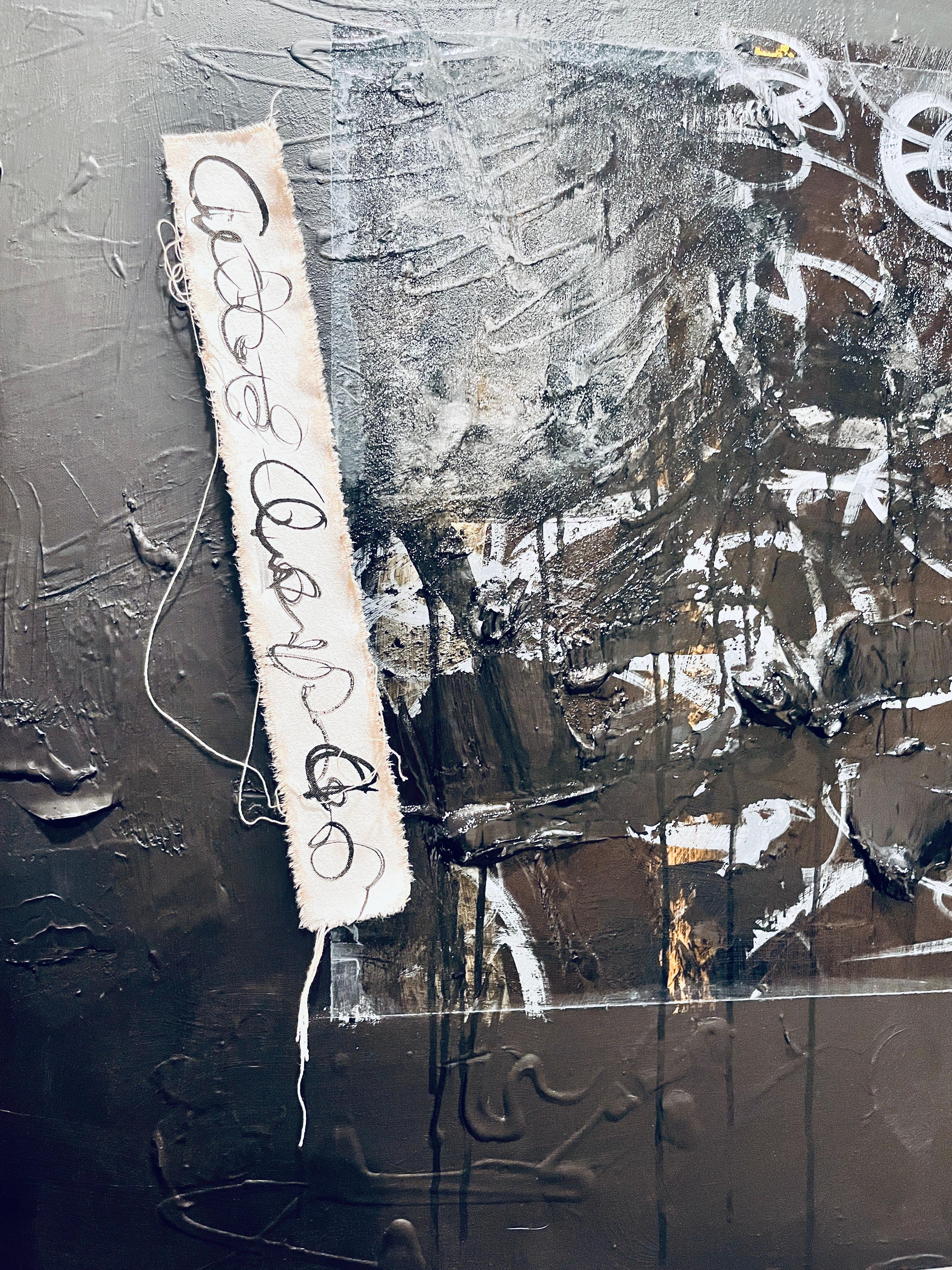 Unvollendete Gedanken - Schwarz, Strukturiert, Journal, Graffiti, Straße, Weiß, Grau im Angebot 14