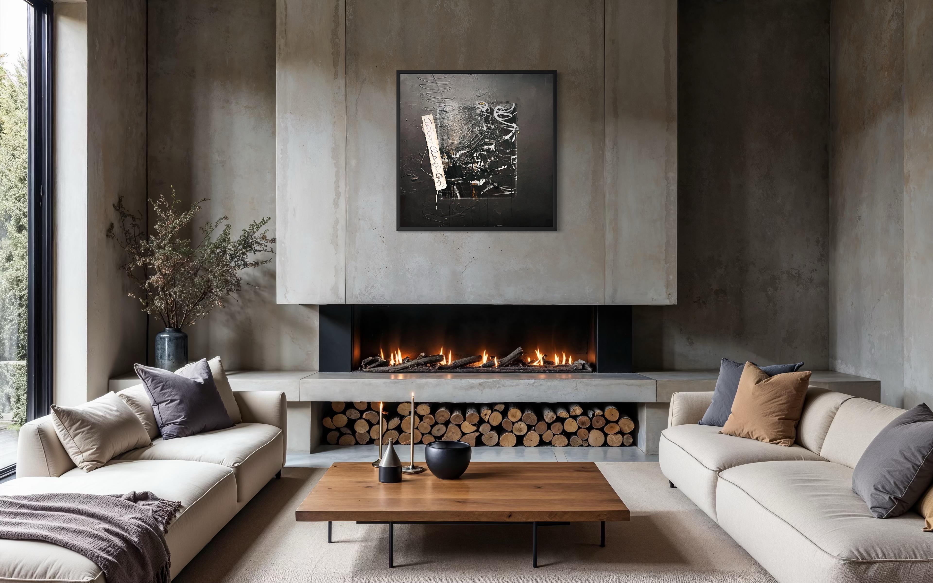 Unvollendete Gedanken - Schwarz, Strukturiert, Journal, Graffiti, Straße, Weiß, Grau im Angebot 15