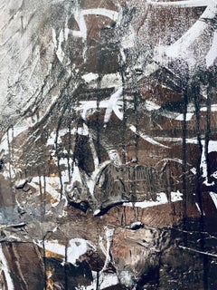 Unfinished Thoughts Abstract Painting, Acrylic Mixed Media on Canvas