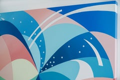 EMISSION - Contemporary Abstract Painting w/ Curvilinear Lines & Smooth Gradient