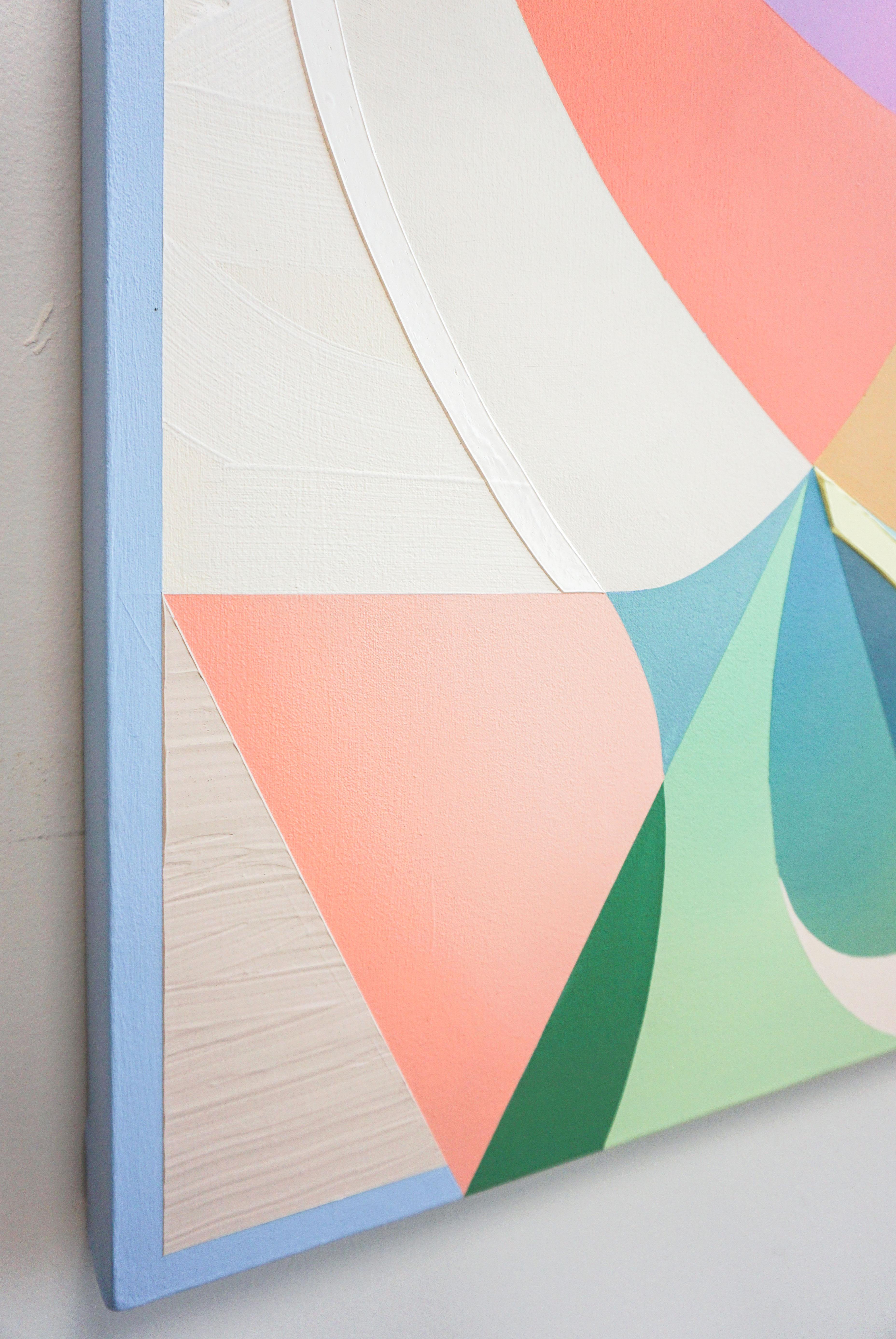 GEOTHERMAL - Zeitgenössisches abstraktes expressionistisches Gemälde, mehrfarbig geometrisch im Angebot 5