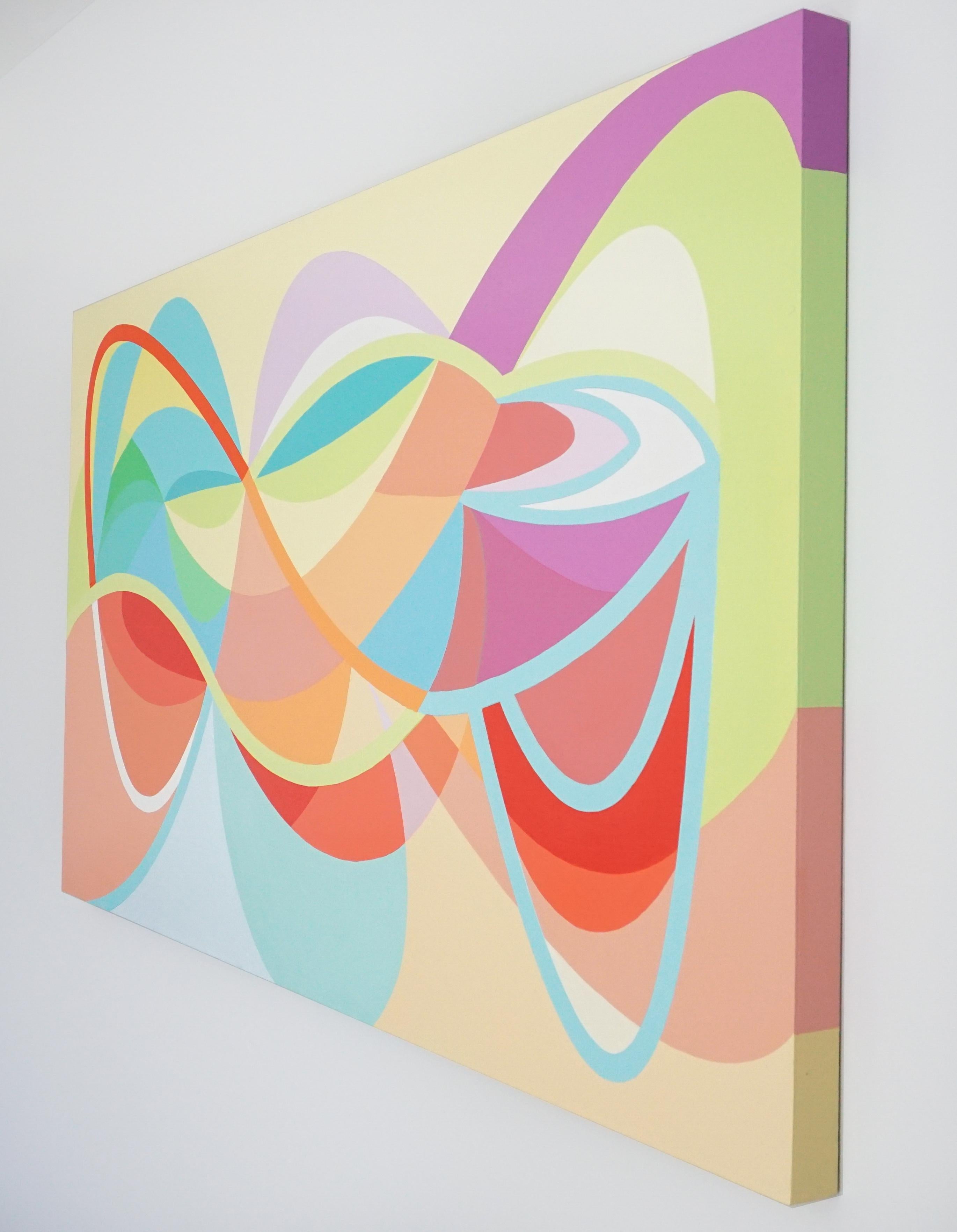 ORBIT - Contemporary Abstract Painting w/ Smooth Gradients & Curvilinear Lines  For Sale 1
