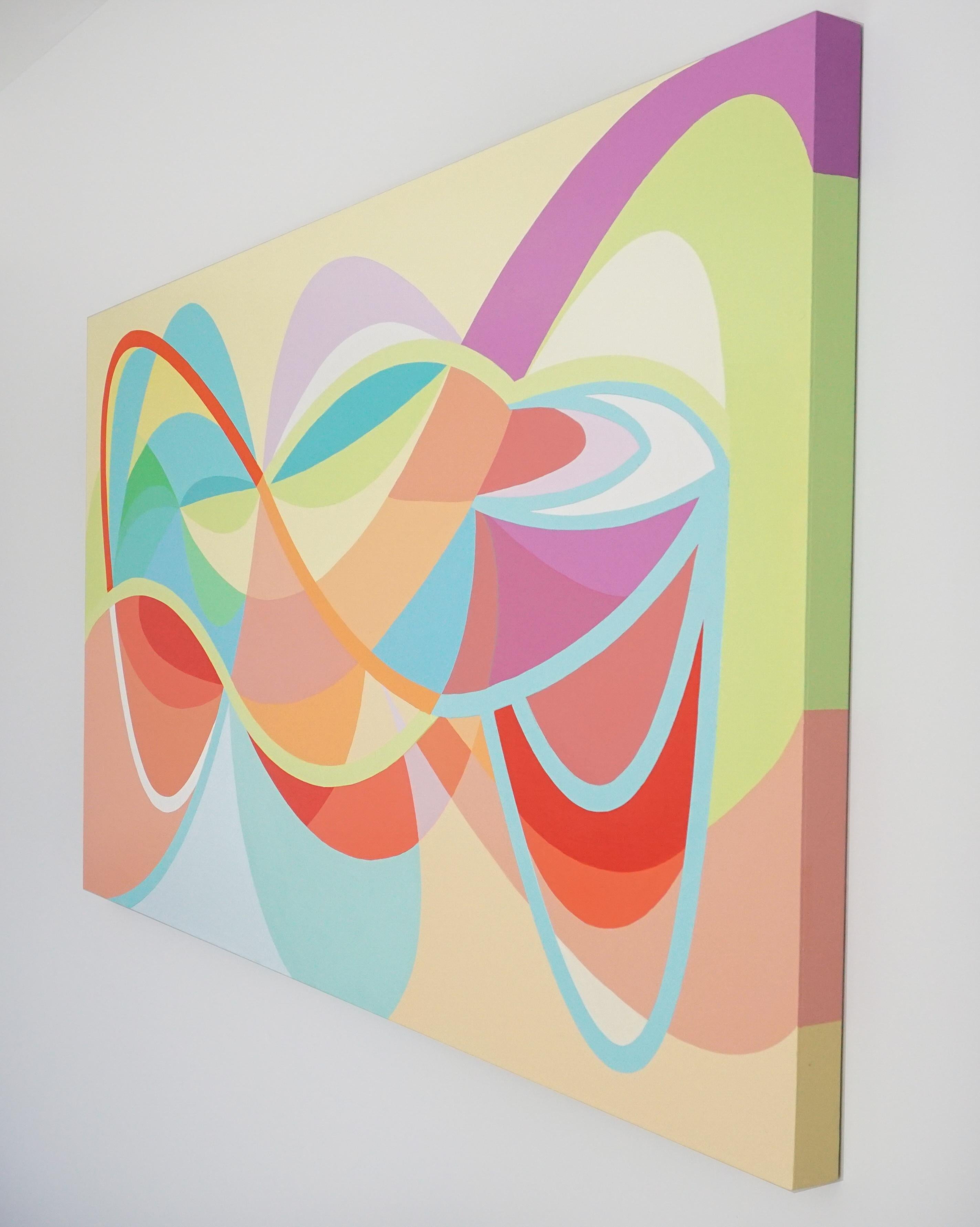 ORBIT - Contemporary Abstract Painting w/ Smooth Gradients & Curvilinear Lines  For Sale 2