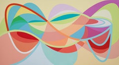 ORBIT - Contemporary Abstract Painting w/ Smooth Gradients & Curvilinear Lines 