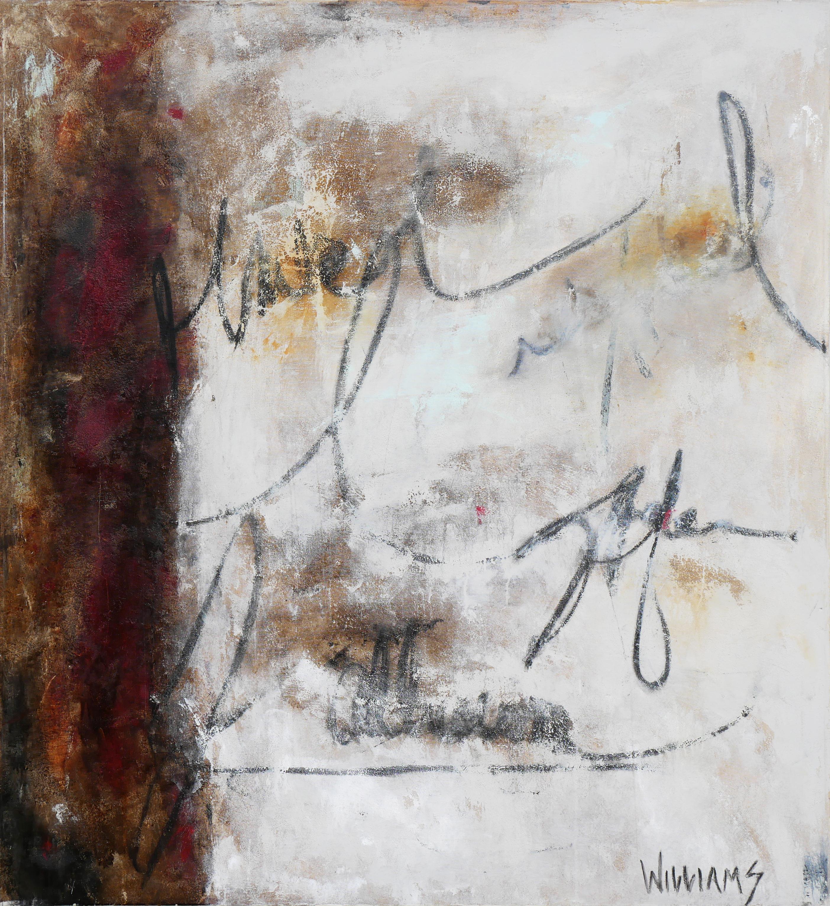 Michelle Williams Abstract Painting - “Latent Allusion 2” Contemporary Abstract Earth Toned Mixed Media Painting