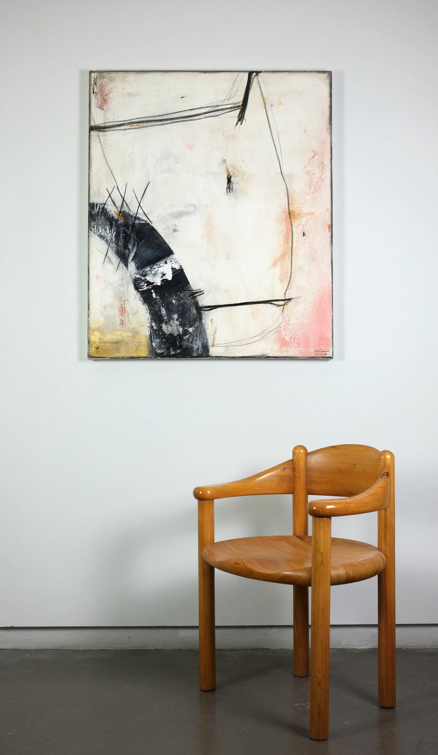 « Toile 18-12 », technique mixte sur toile de Michelle Y Williams (39x33 pouces), 2018 en vente 2
