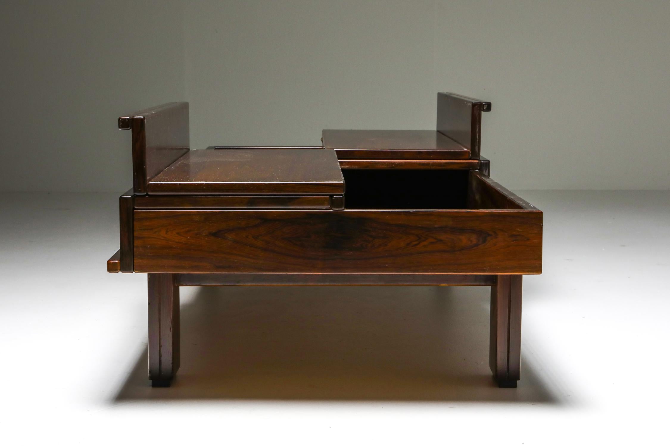 Michelluci Walnut Coffee Table with Storage 1