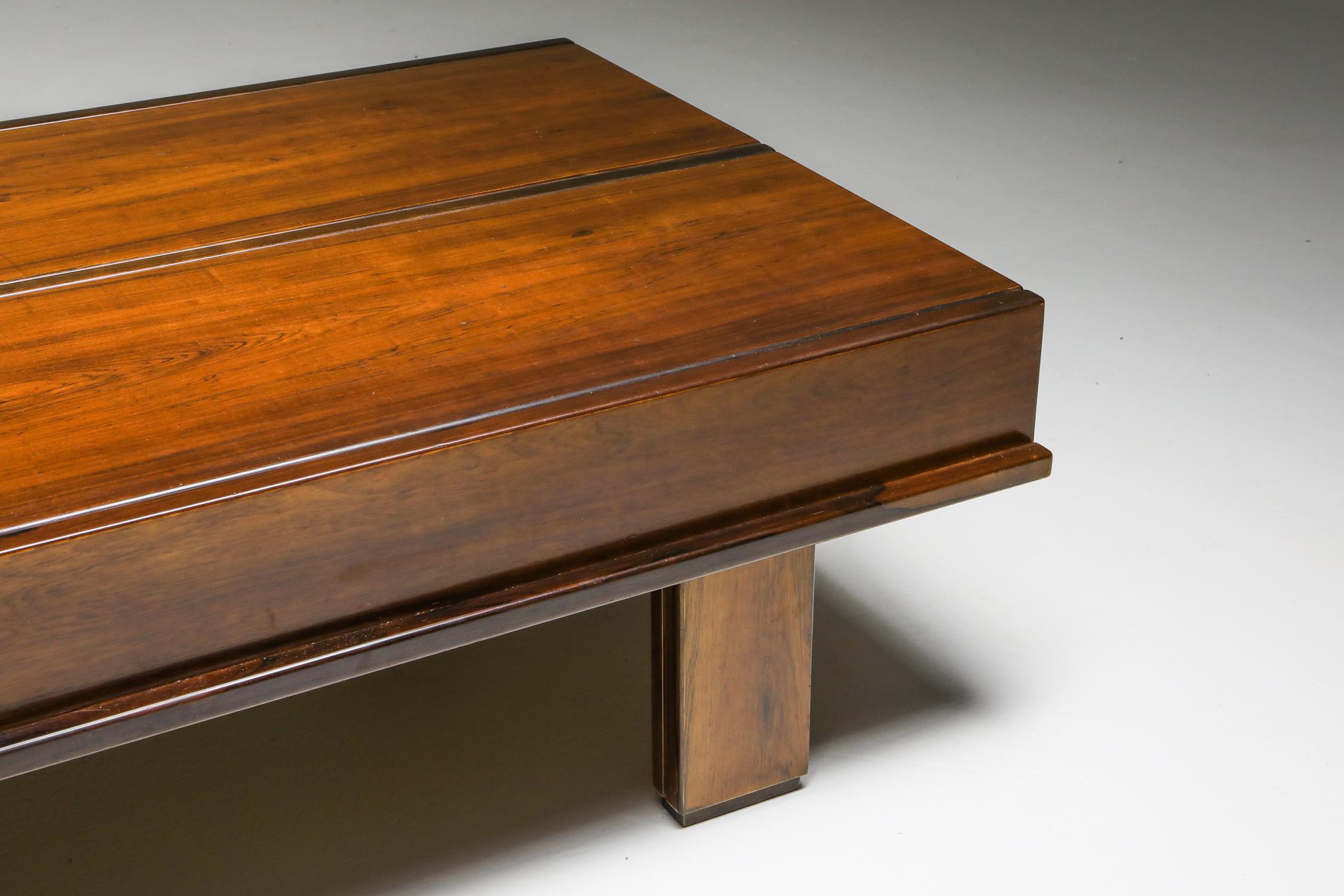 Michelluci Walnut Coffee Table with Storage 3