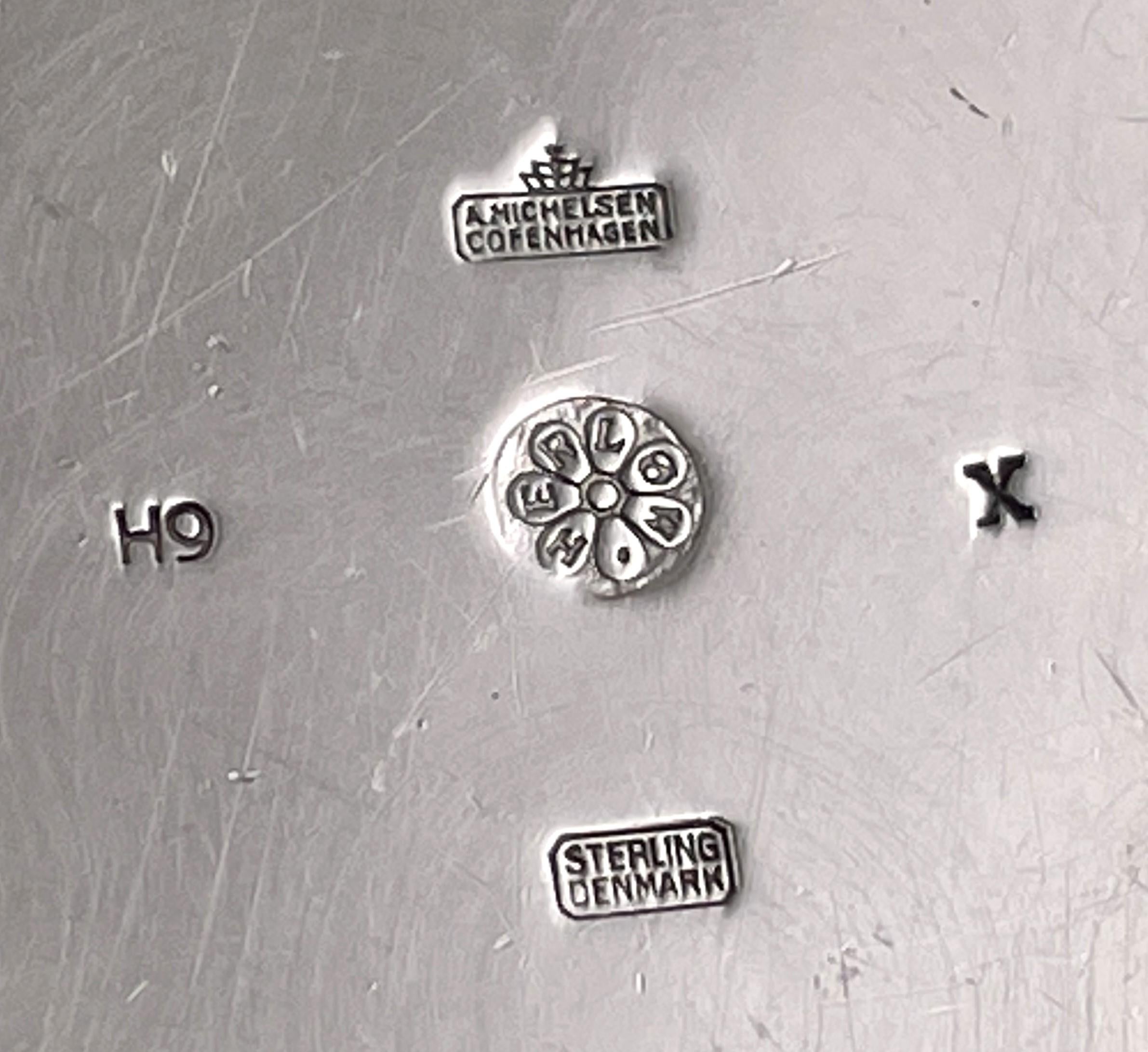 Set da tè e caffè in argento danese Michelsen a 4 pezzi in stile Art Deco in vendita 6