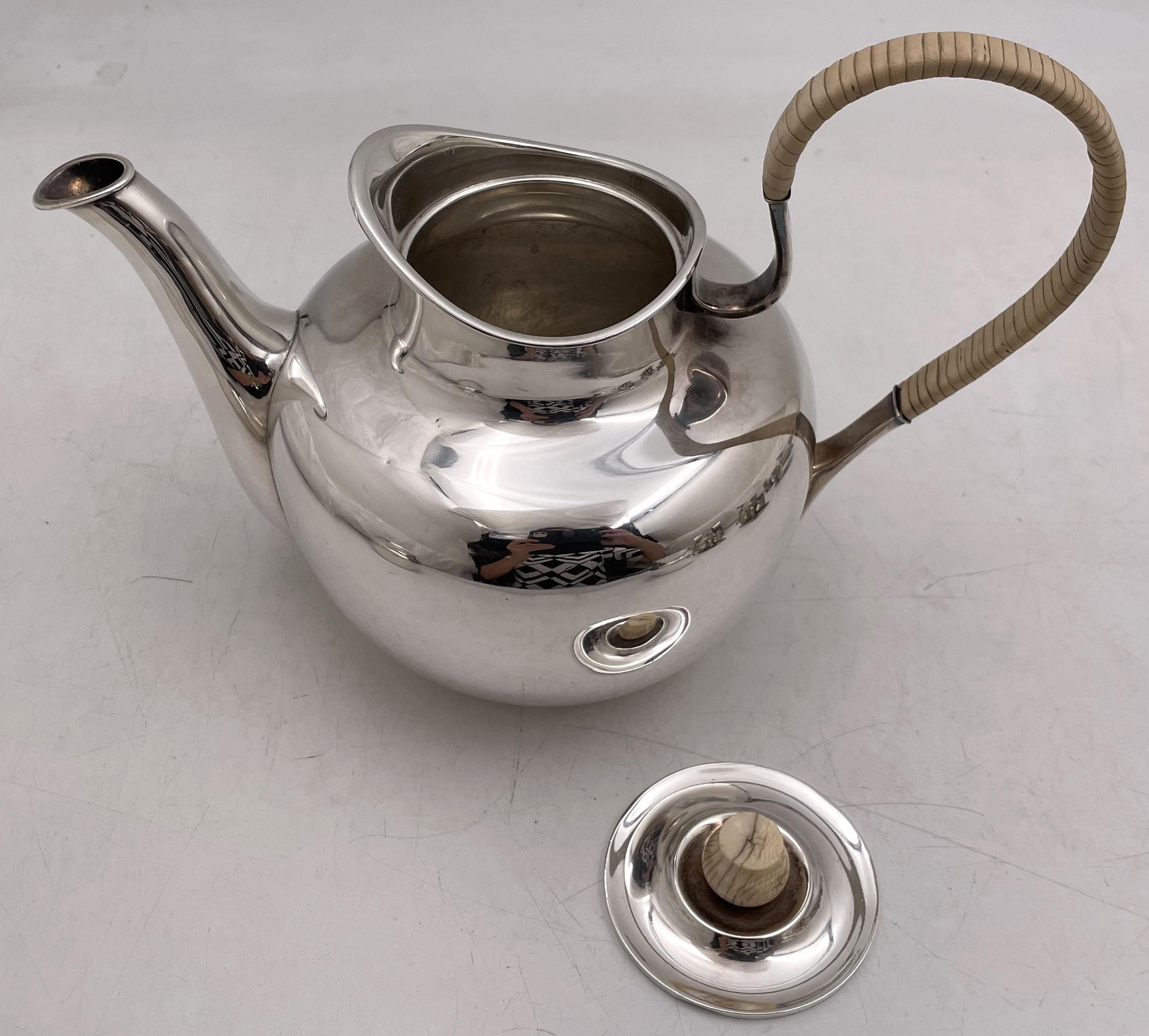 Danese Set da tè e caffè in argento danese Michelsen a 4 pezzi in stile Art Deco in vendita