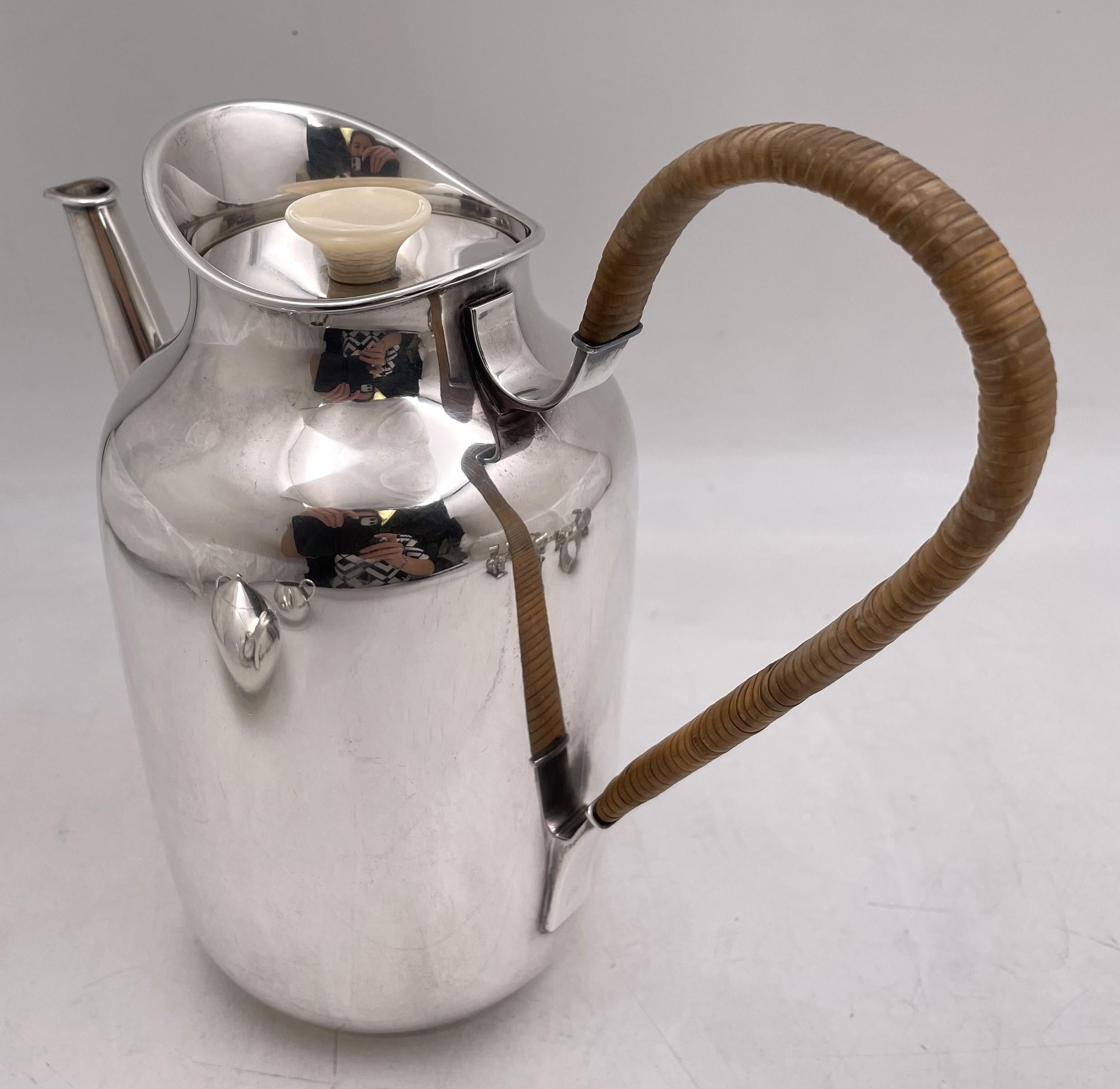 XIX secolo Set da tè e caffè in argento danese Michelsen a 4 pezzi in stile Art Deco in vendita