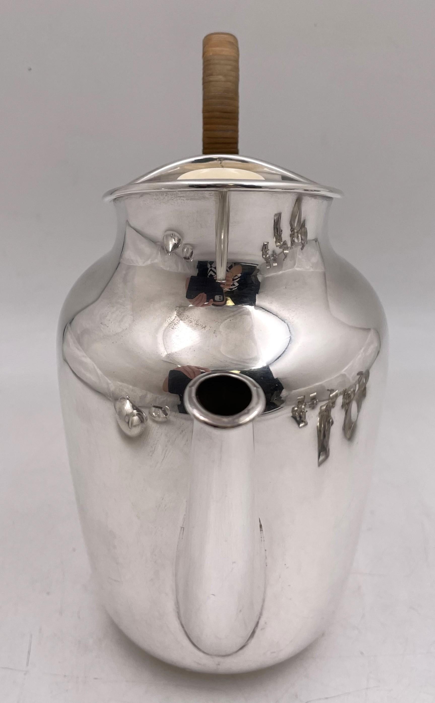 Argento Set da tè e caffè in argento danese Michelsen a 4 pezzi in stile Art Deco in vendita