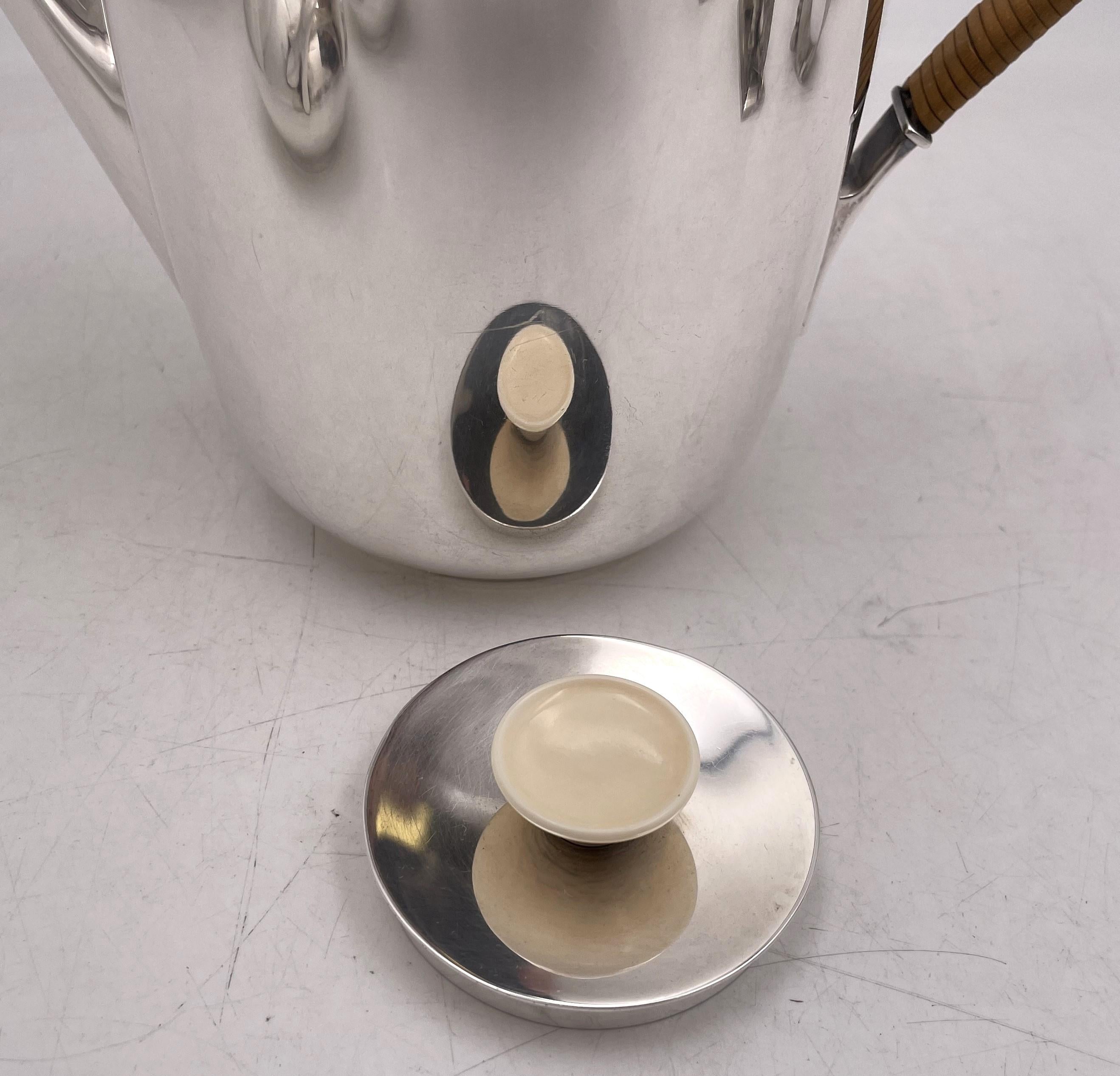Set da tè e caffè in argento danese Michelsen a 4 pezzi in stile Art Deco in vendita 2