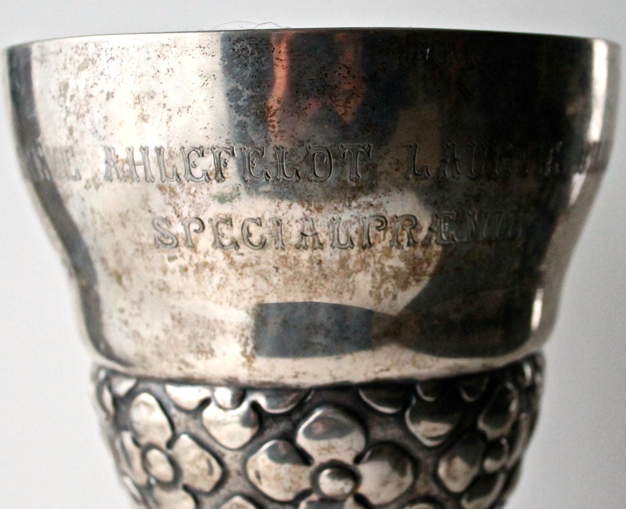 Early 20th century silver 'presentation' vase, from the famous workshop of Anton Michelsen.
