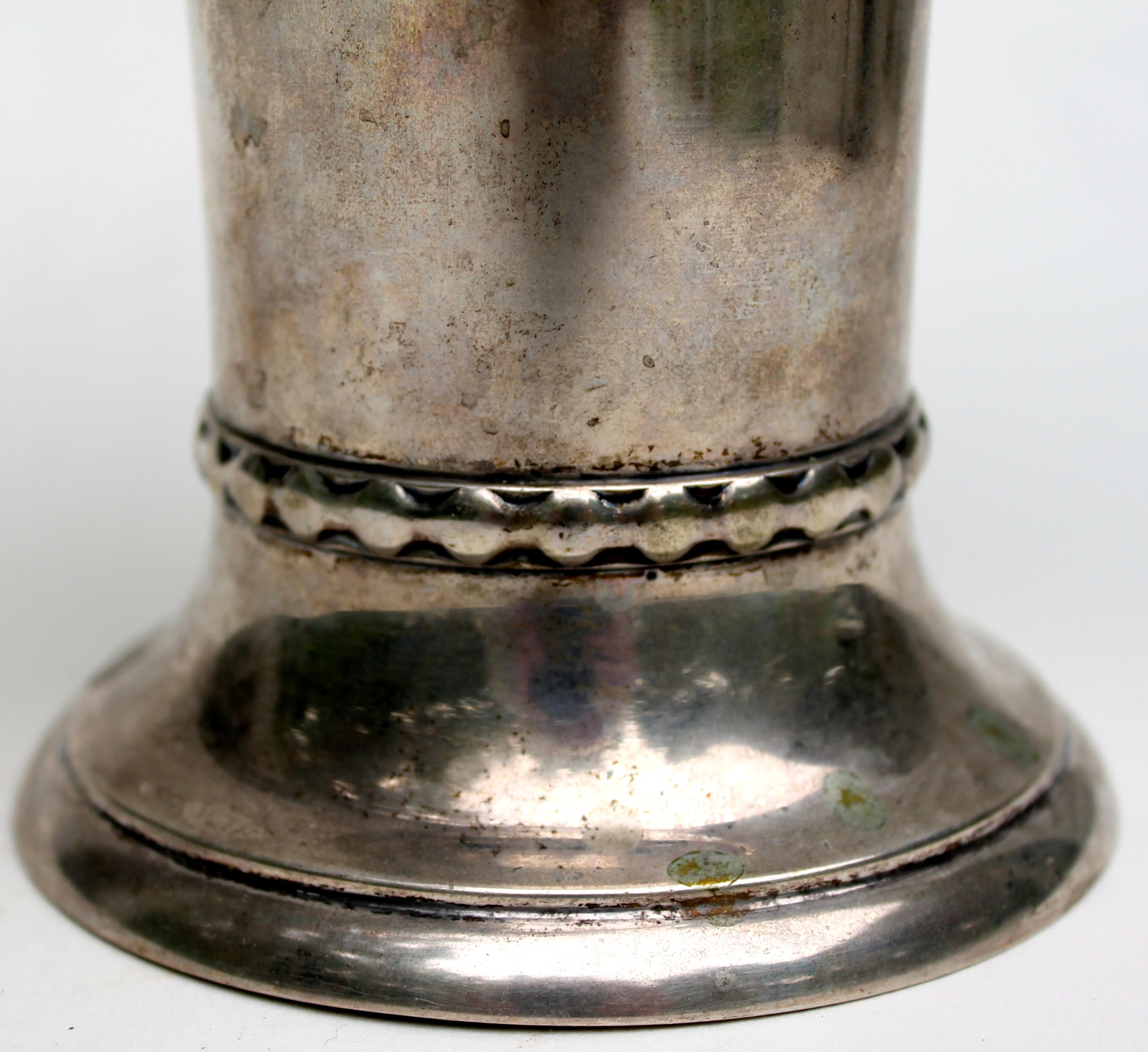 Art Nouveau Michelsen Silver Vase in the Manner of Thorvald Bindesboll For Sale