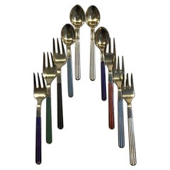 Michelsen Sterling Silver Coffee Spoons and Cake Forks '4+6'