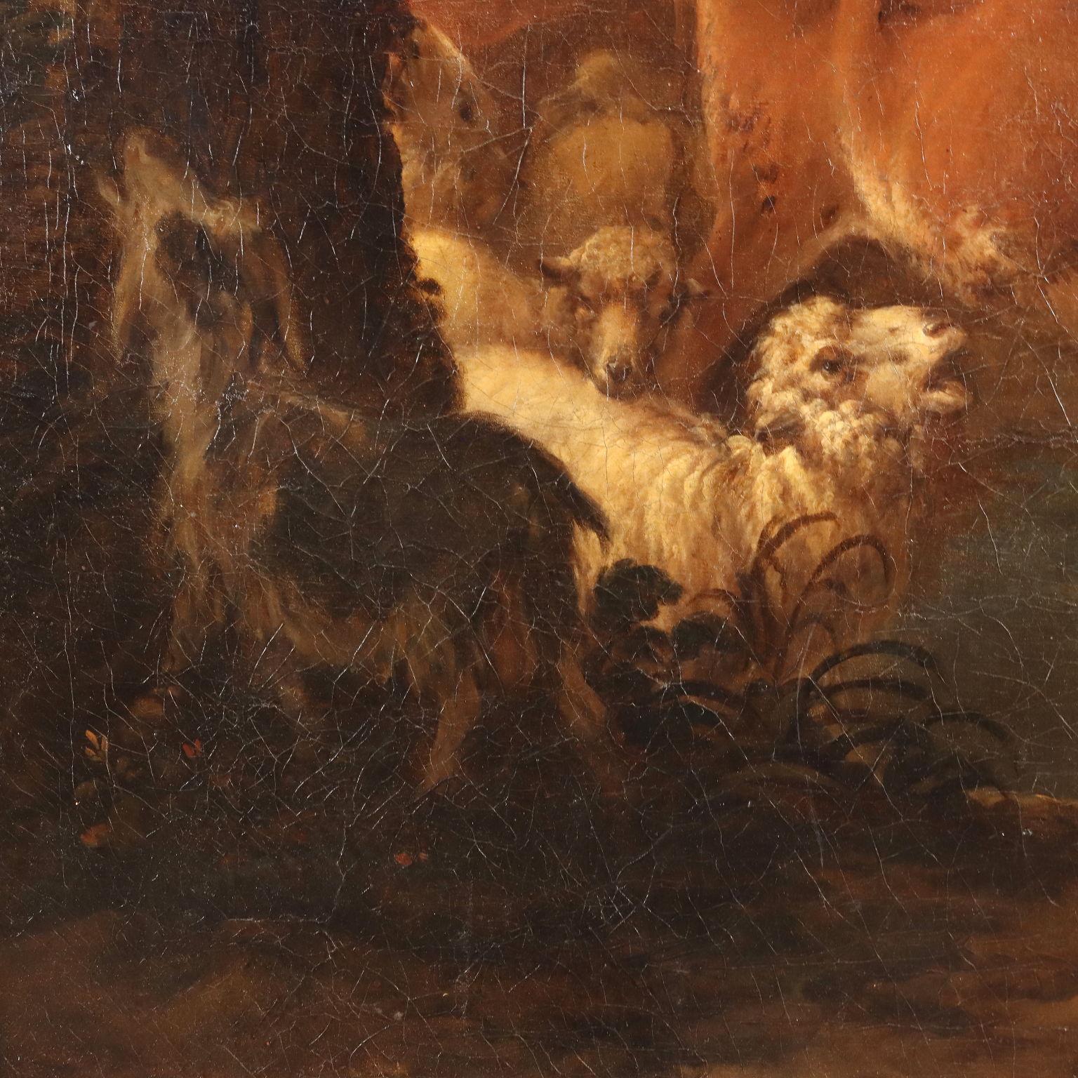 Landscape with Shepherds and Herds 18th century For Sale 2
