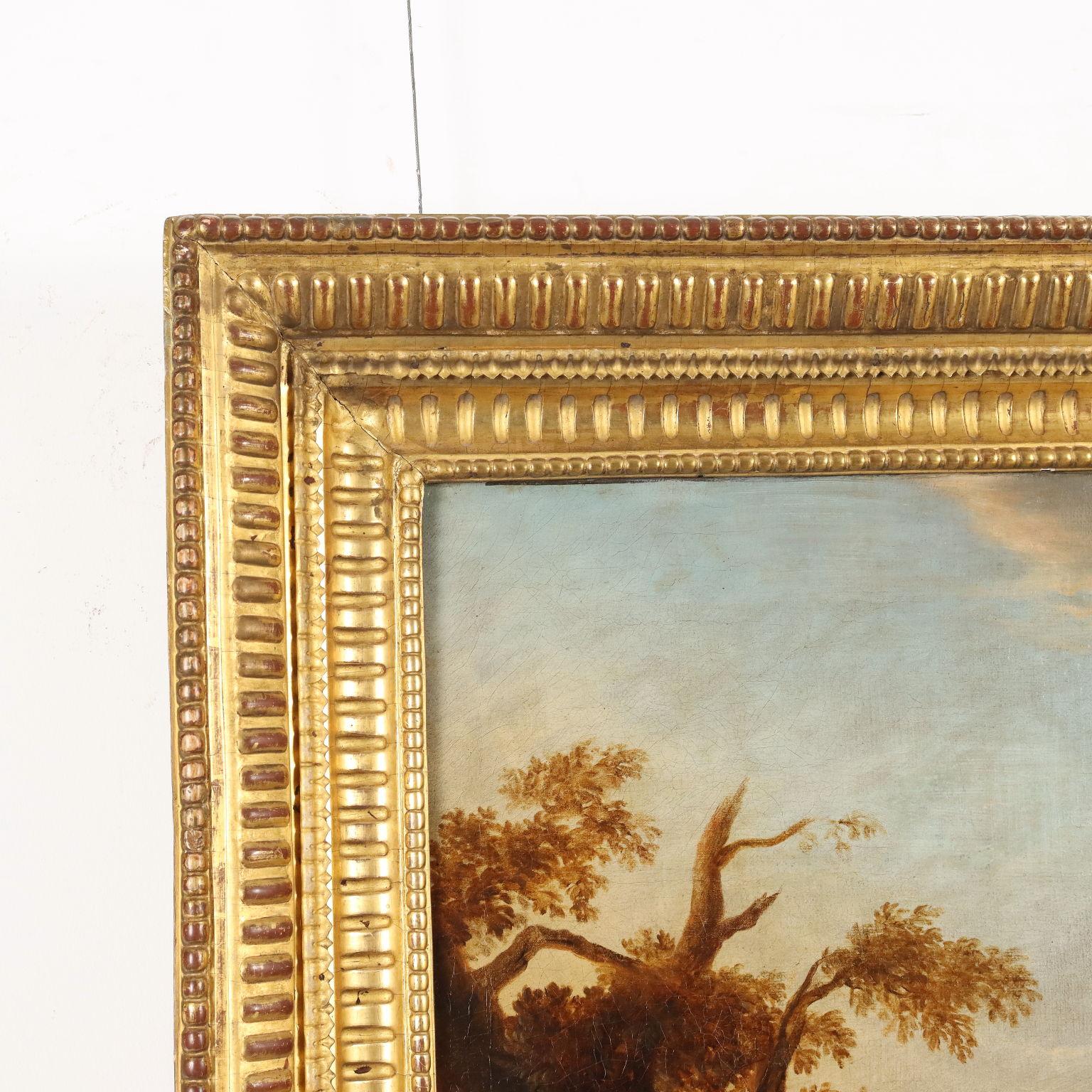 Landscape with Shepherds and Herds 18th century For Sale 4