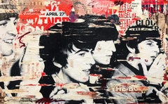 Beatles - Original Collage on Canvas - 39 x 63 in.