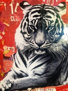 Tigerstyle - Original Collage on Canvas