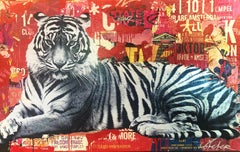 Tigerstyle - Original Collage on Canvas
