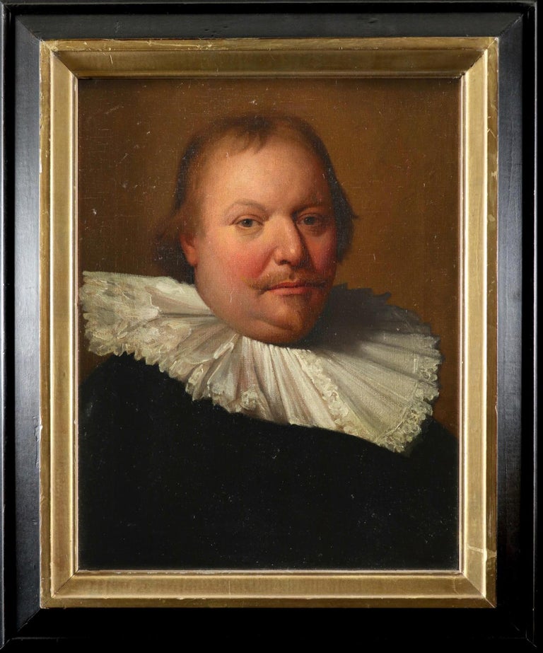 Michiel Jansz Van Miereveld Portrait Painting - Portrait of a Gentleman, wearing a large ruff - Dutch School Old Master
