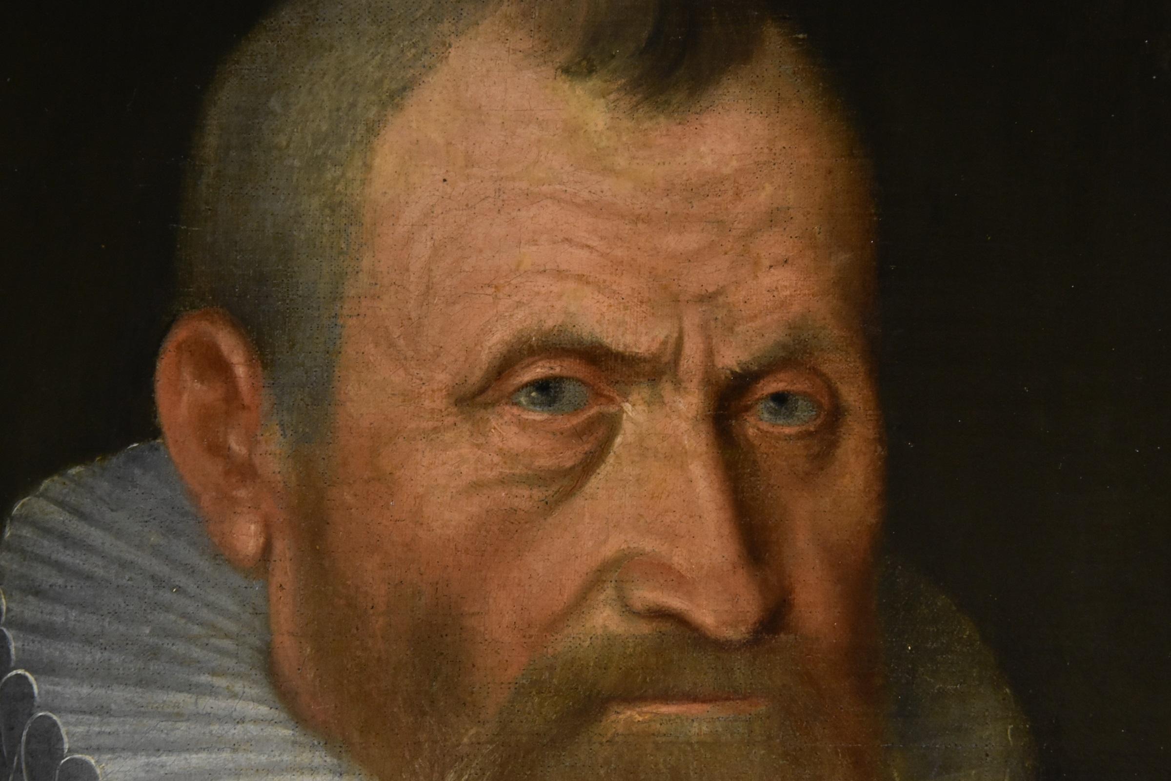 Portrait Gentleman Van Mierevelt 17th Century Paint Flemish Old master Oi Canvas For Sale 5