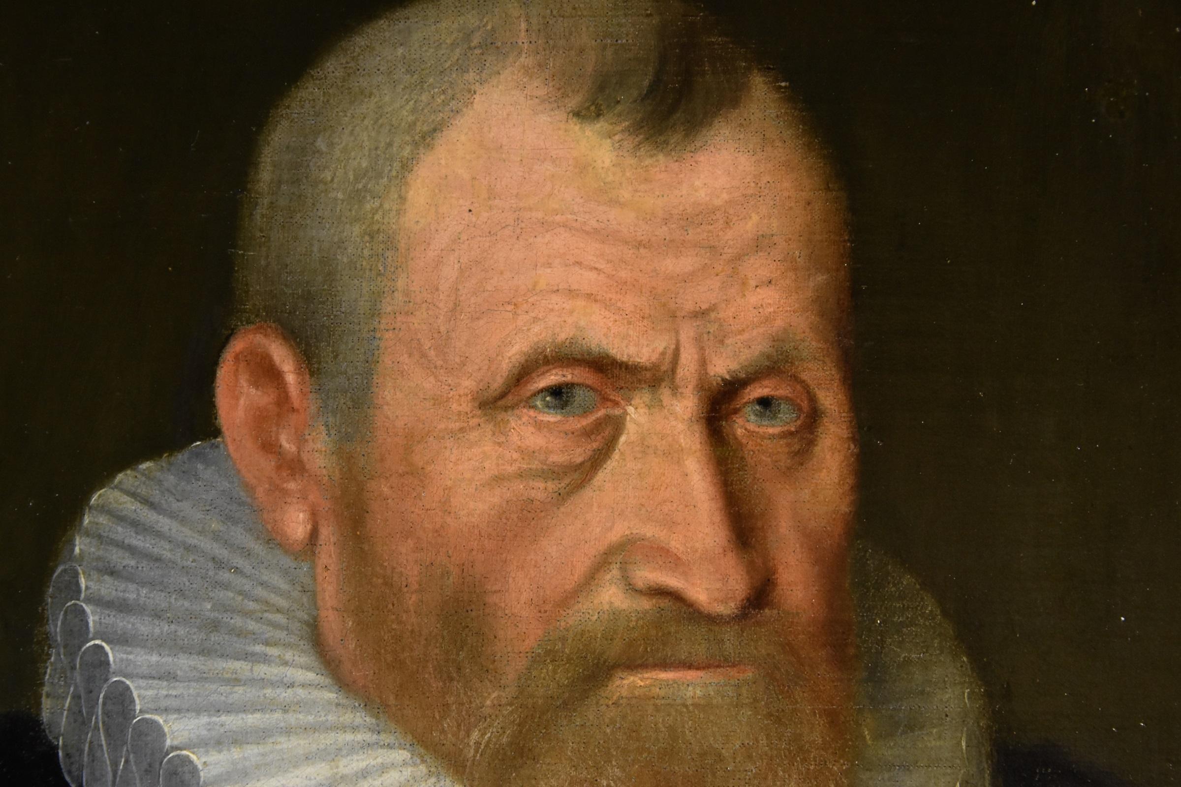 Portrait Gentleman Van Mierevelt 17th Century Paint Flemish Old master Oi Canvas For Sale 6