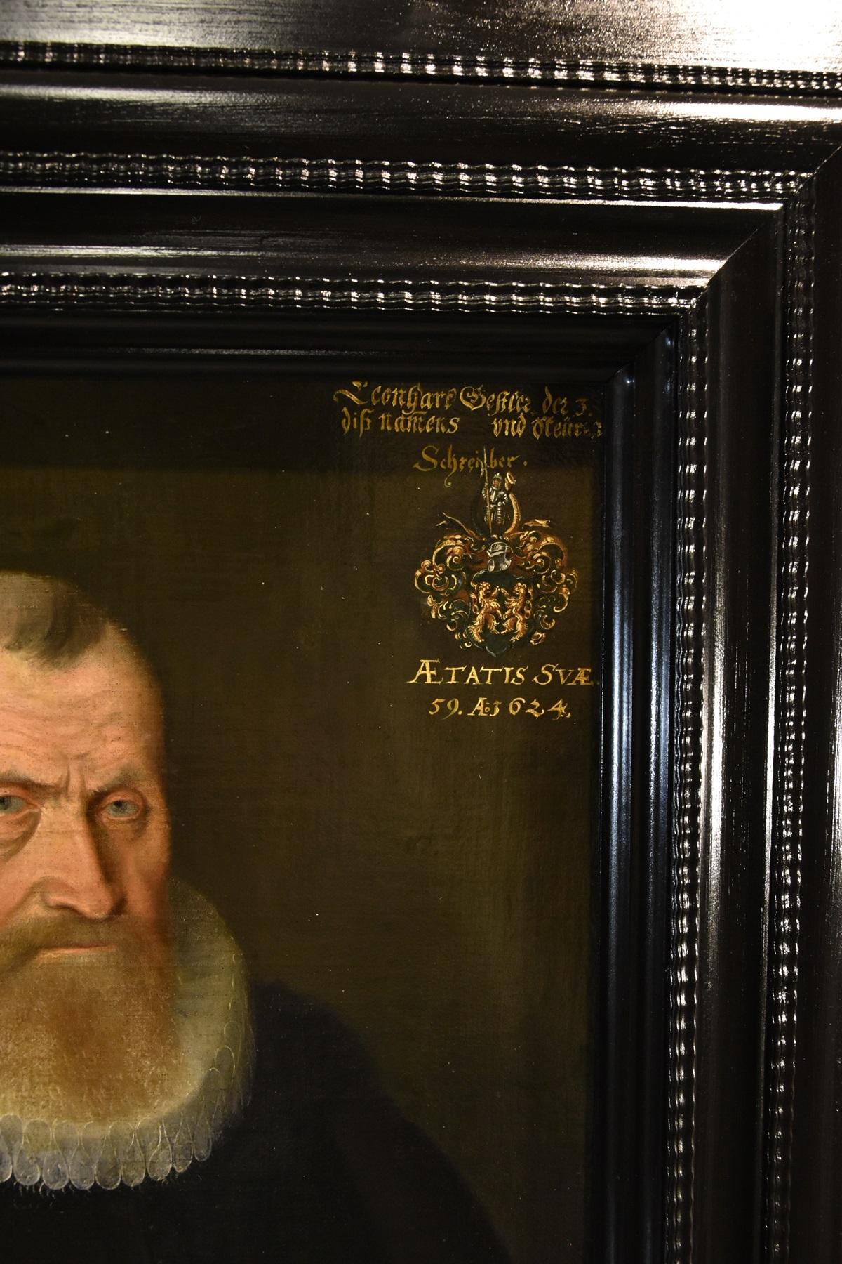 Portrait Gentleman Van Mierevelt 17th Century Paint Flemish Old master Oi Canvas For Sale 10