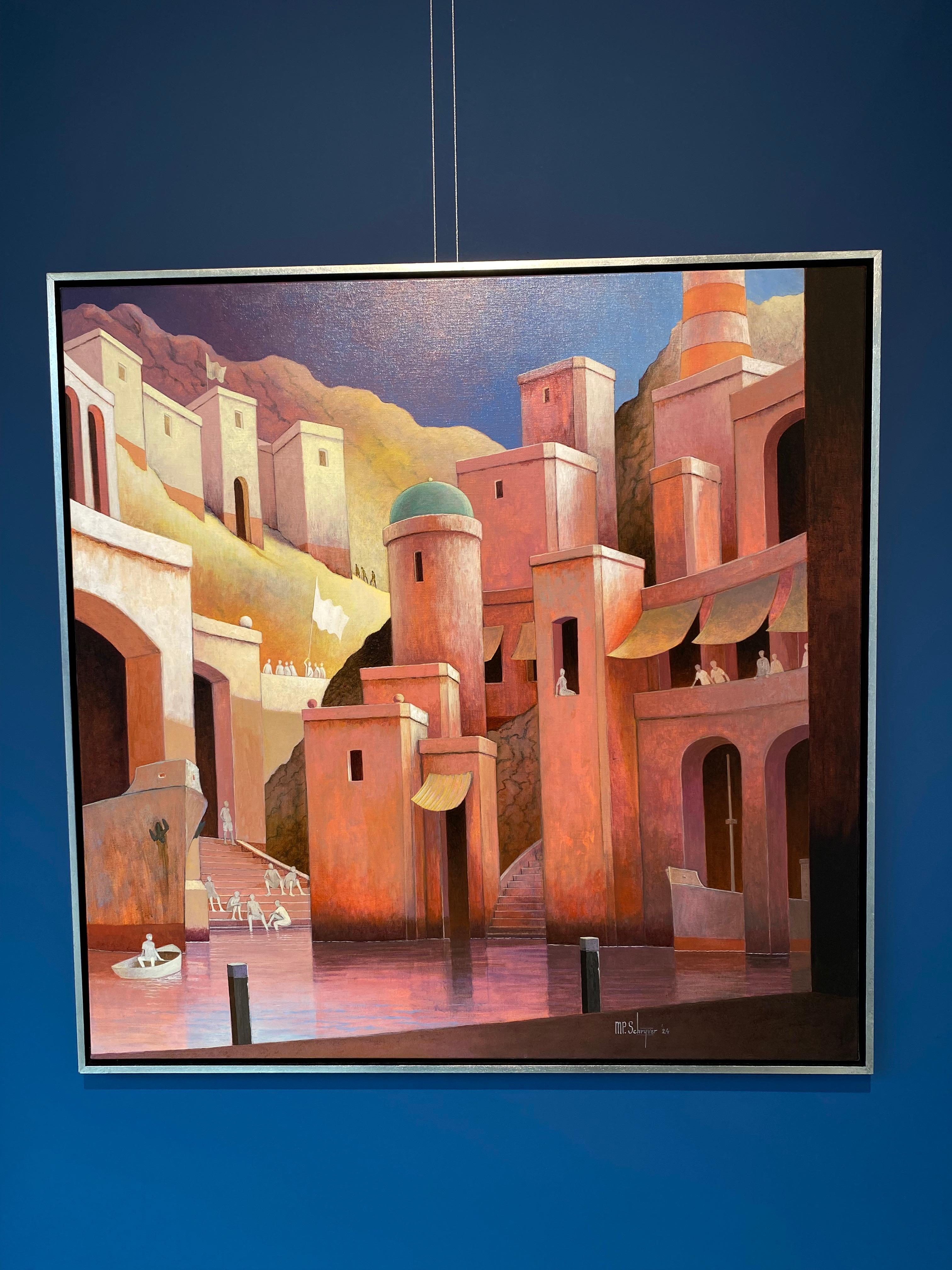 Un matin de lumière - Paysages imaginaires contemporains du 21e siècle - Painting de Michiel Schrijver